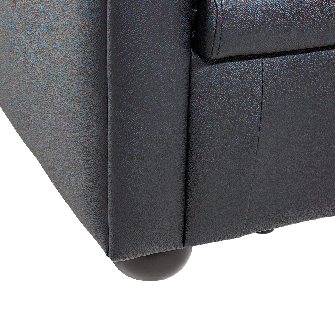 Sofa Leder schwarz CHESTERFIELD