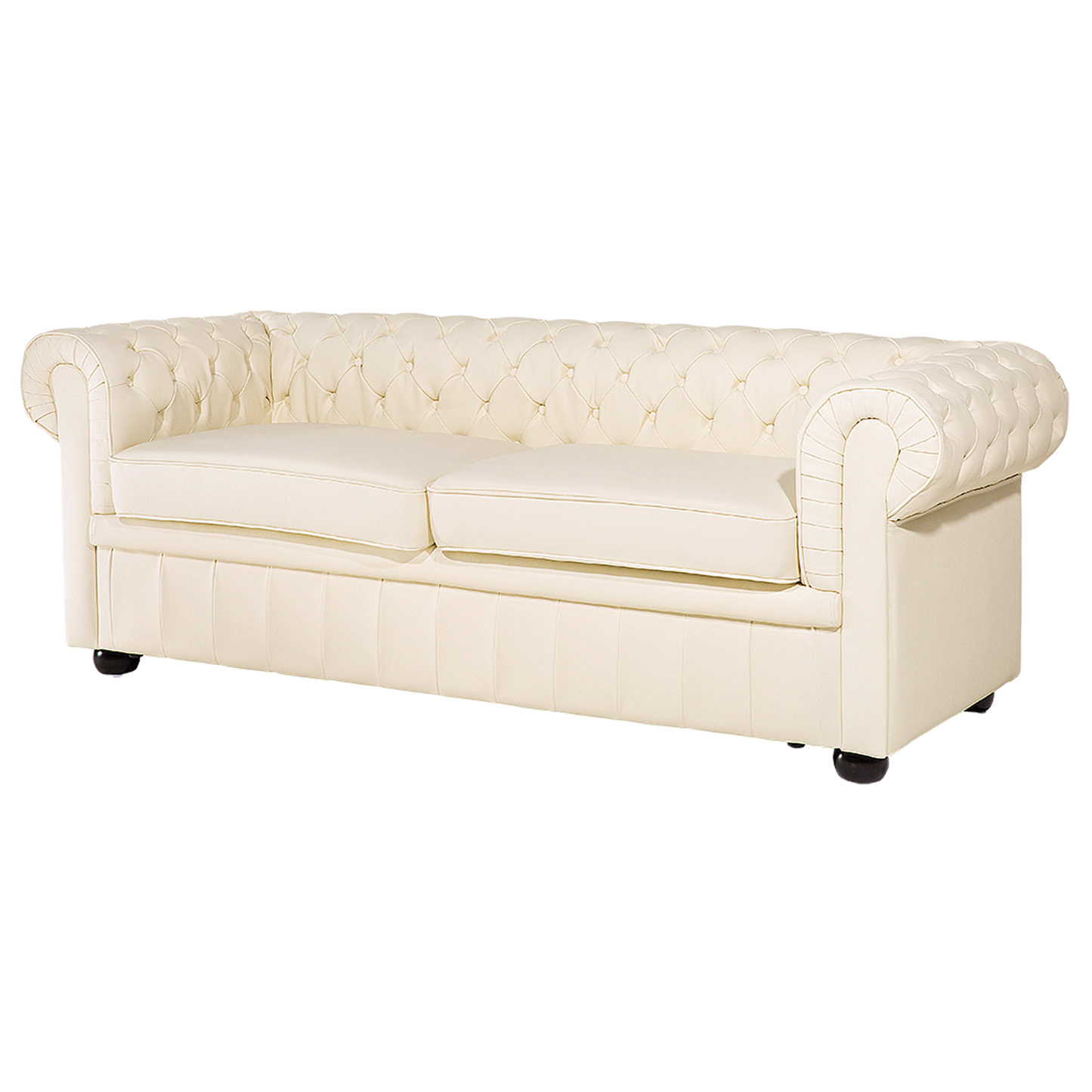 Sofa Leder creme CHESTERFIELD