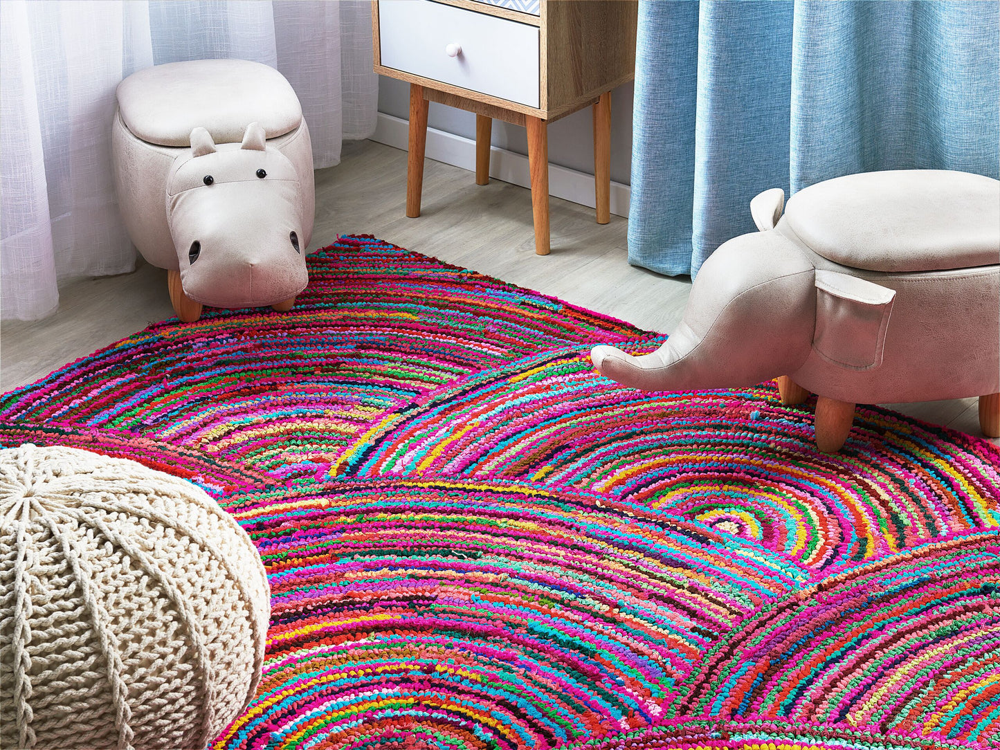 Teppich bunt 160 x 230 cm Shaggy KOZAN