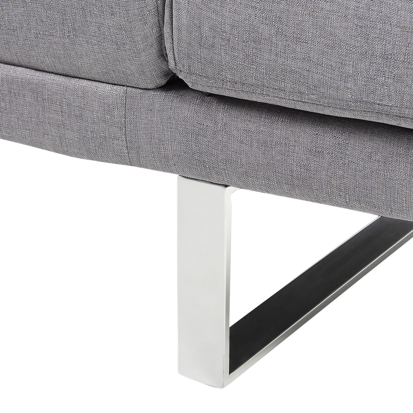 2-Sitzer Schlafsofa hellgrau / silber YORK