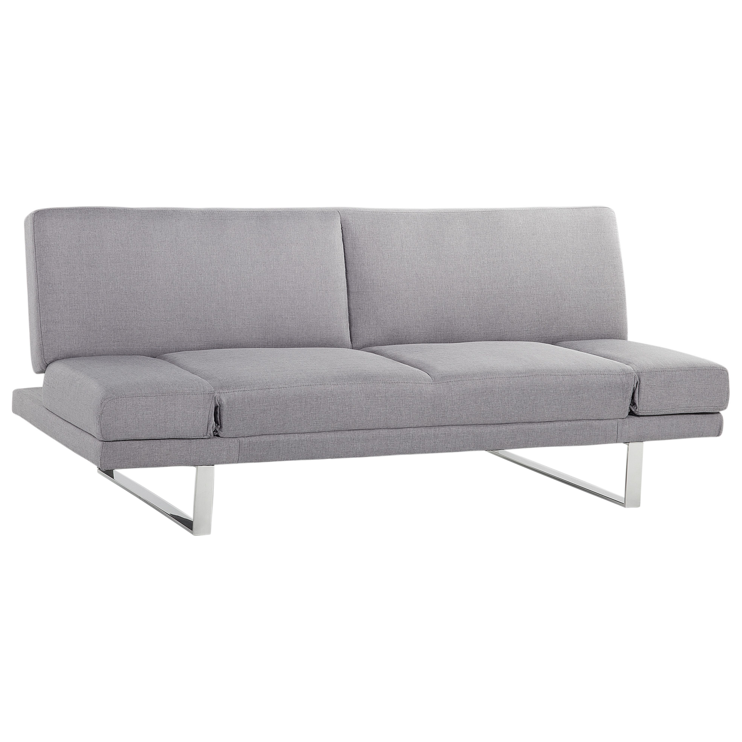 2-Sitzer Schlafsofa hellgrau / silber YORK