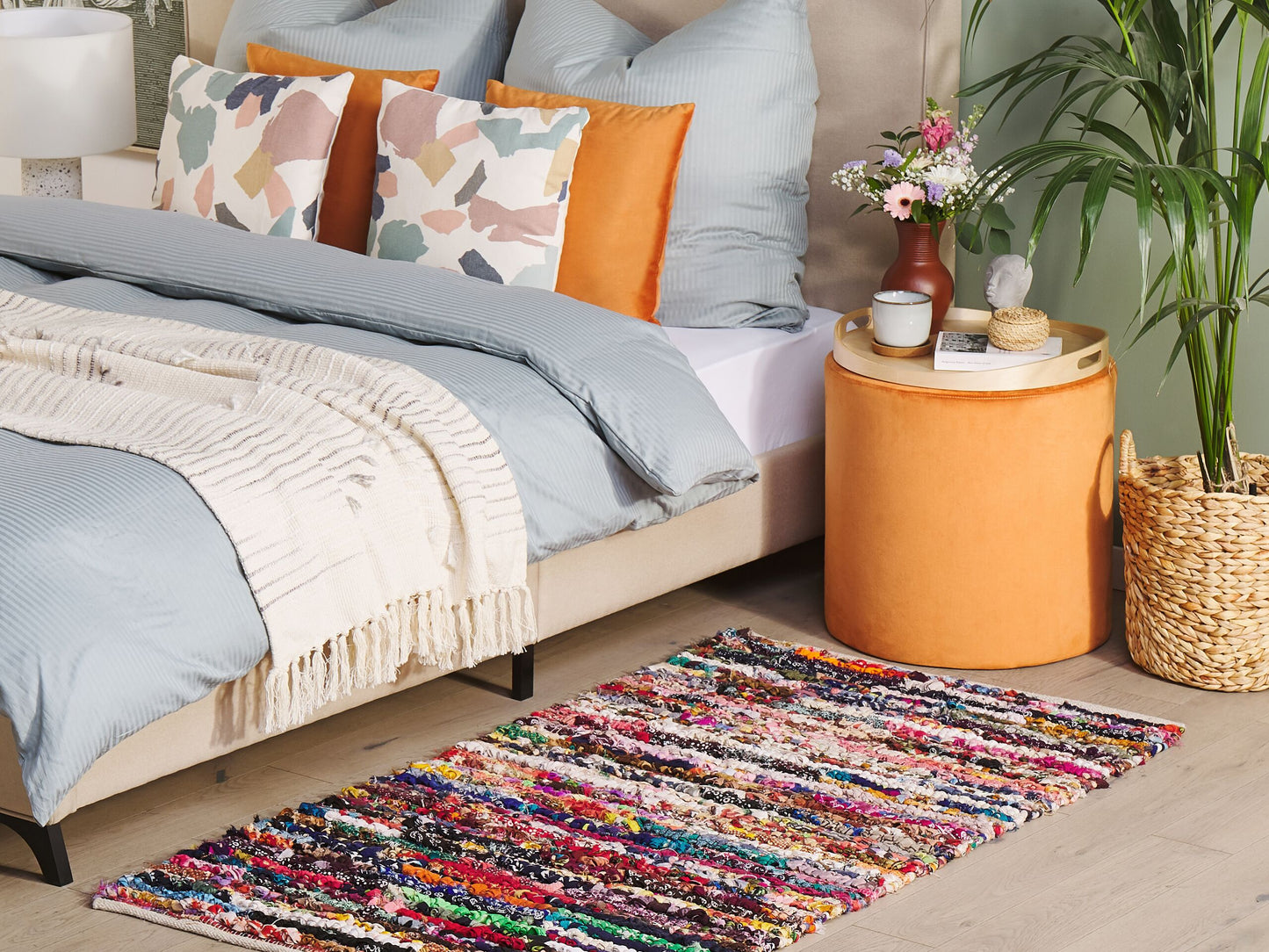 Teppich bunt 80 x 150 cm Kurzflor BAFRA