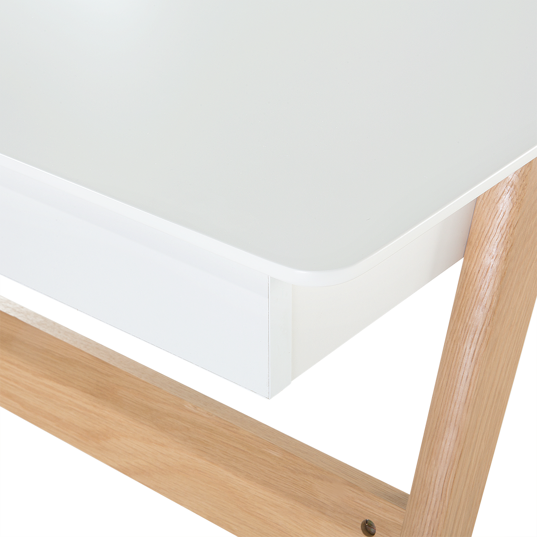 Schreibtisch weiss 120 x 70 cm 2 Schubladen SHESLAY
