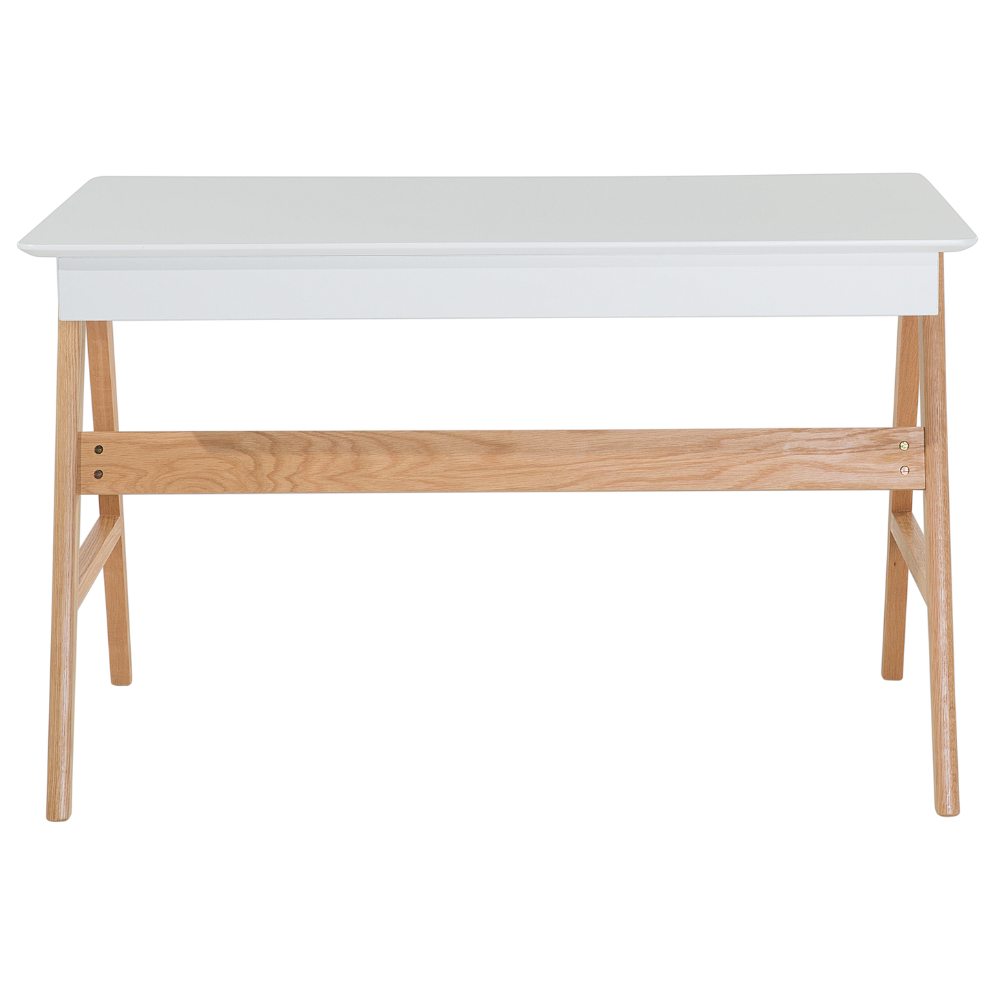Schreibtisch weiss 120 x 70 cm 2 Schubladen SHESLAY
