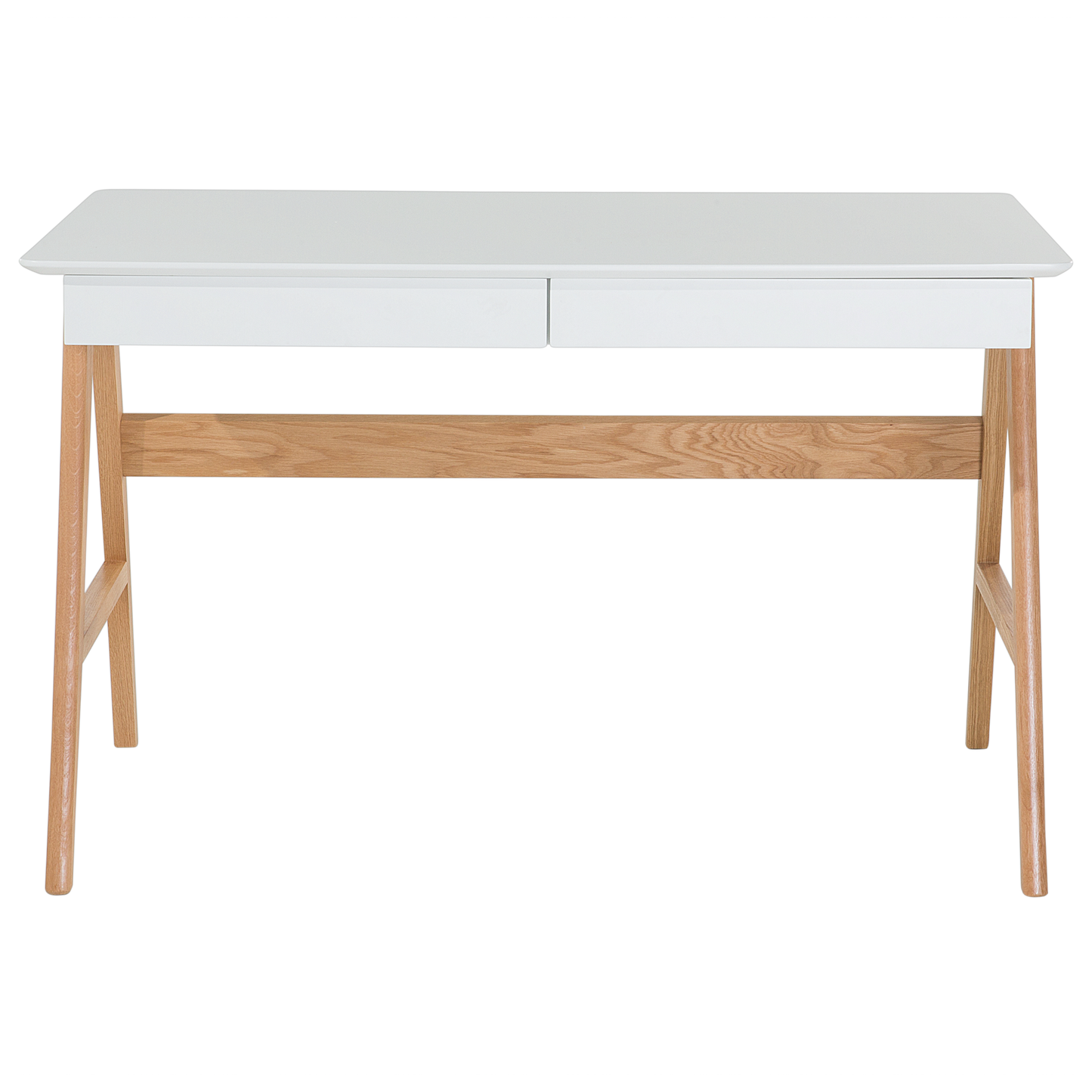 Schreibtisch weiss 120 x 70 cm 2 Schubladen SHESLAY