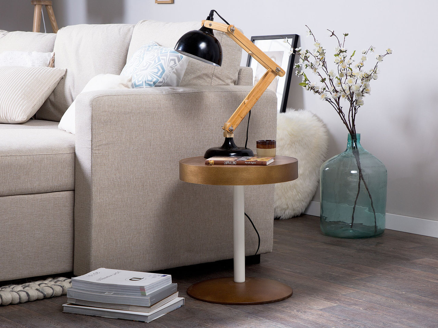 Beistelltisch Holz dunkelbraun ⌀ 40 cm OREGON