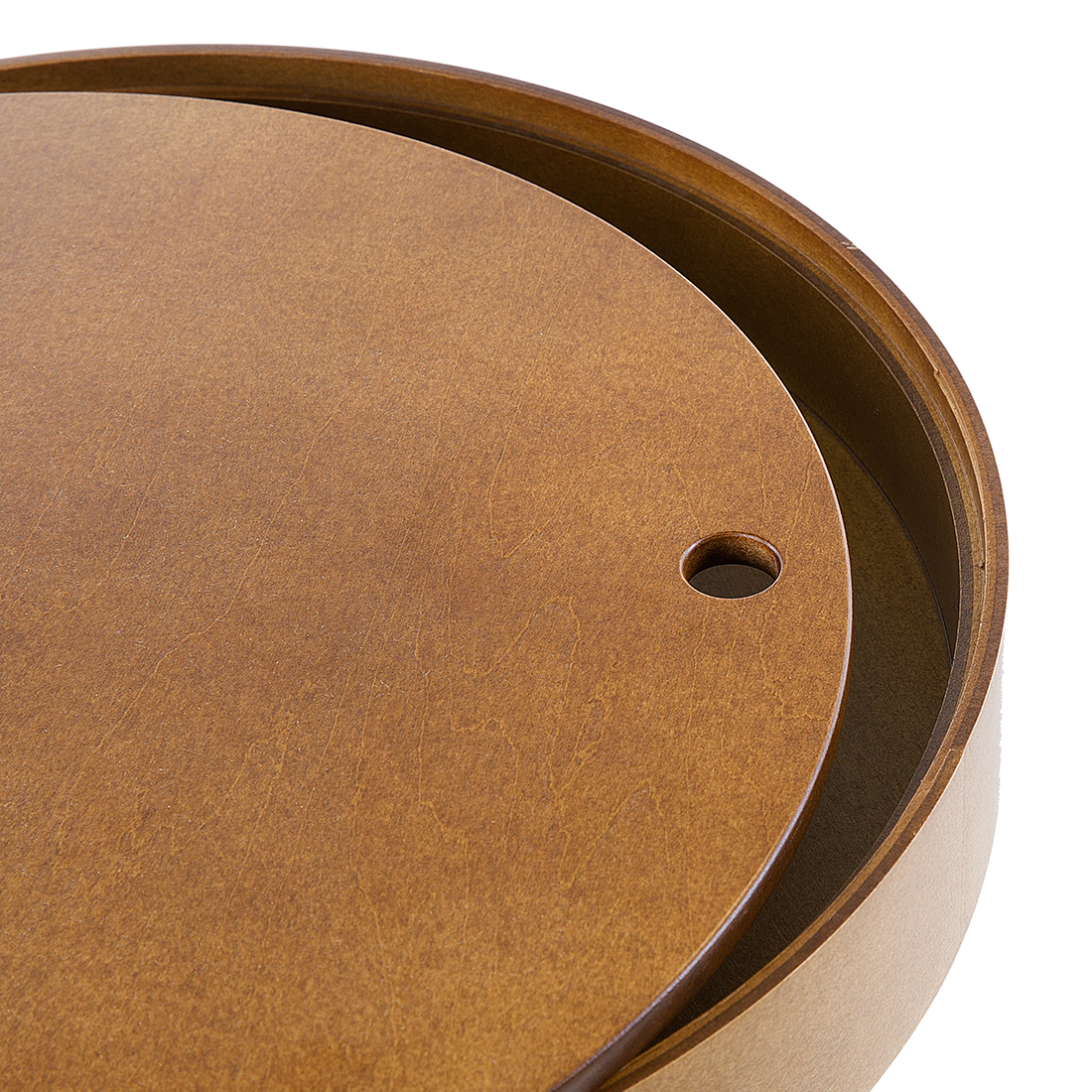 Beistelltisch Holz dunkelbraun ⌀ 40 cm OREGON