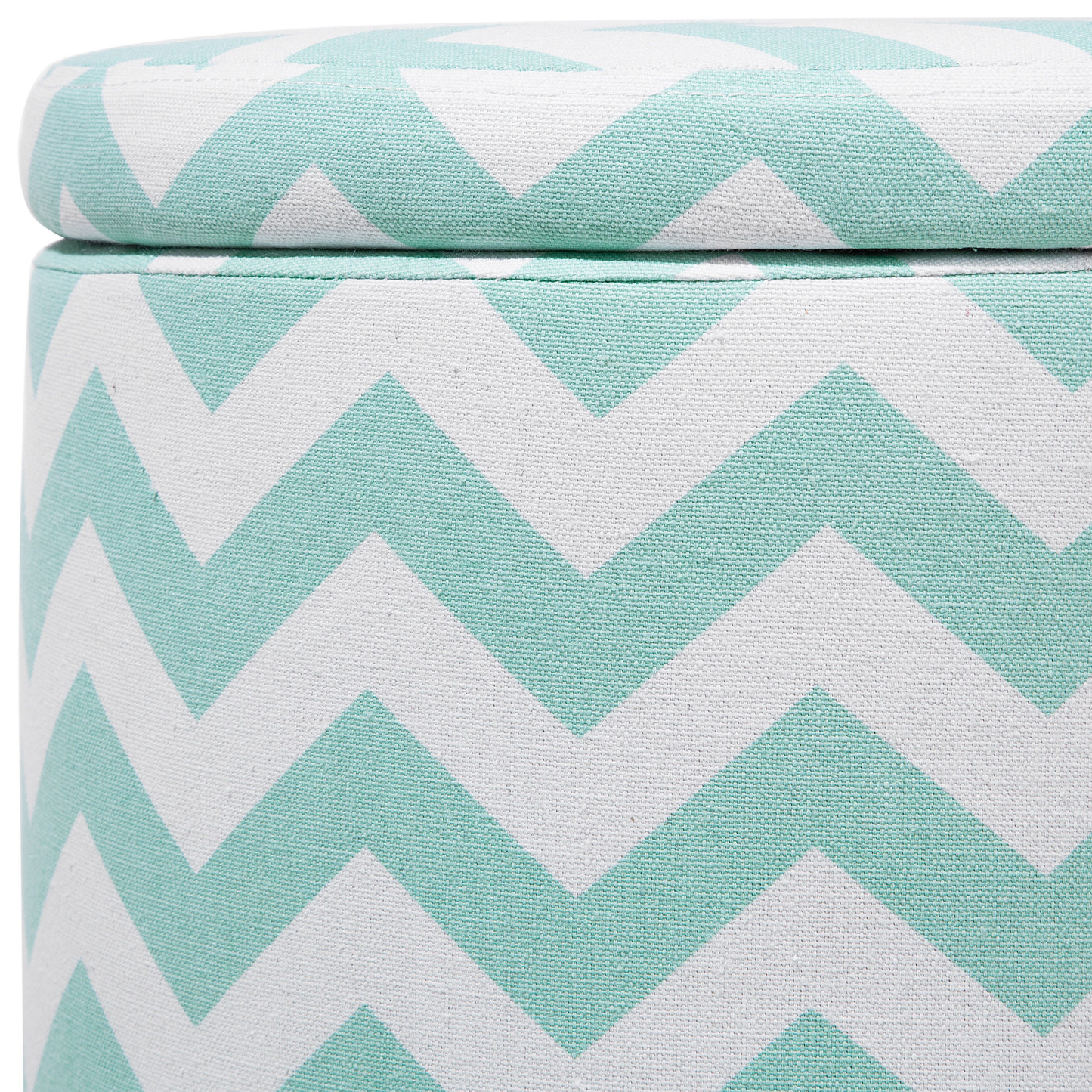 Hocker mit Deckel mintgrün / weiss ⌀ 35 cm TUNICA
