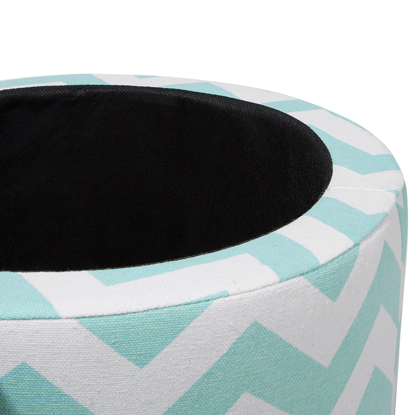Hocker mit Deckel mintgrün / weiss ⌀ 35 cm TUNICA