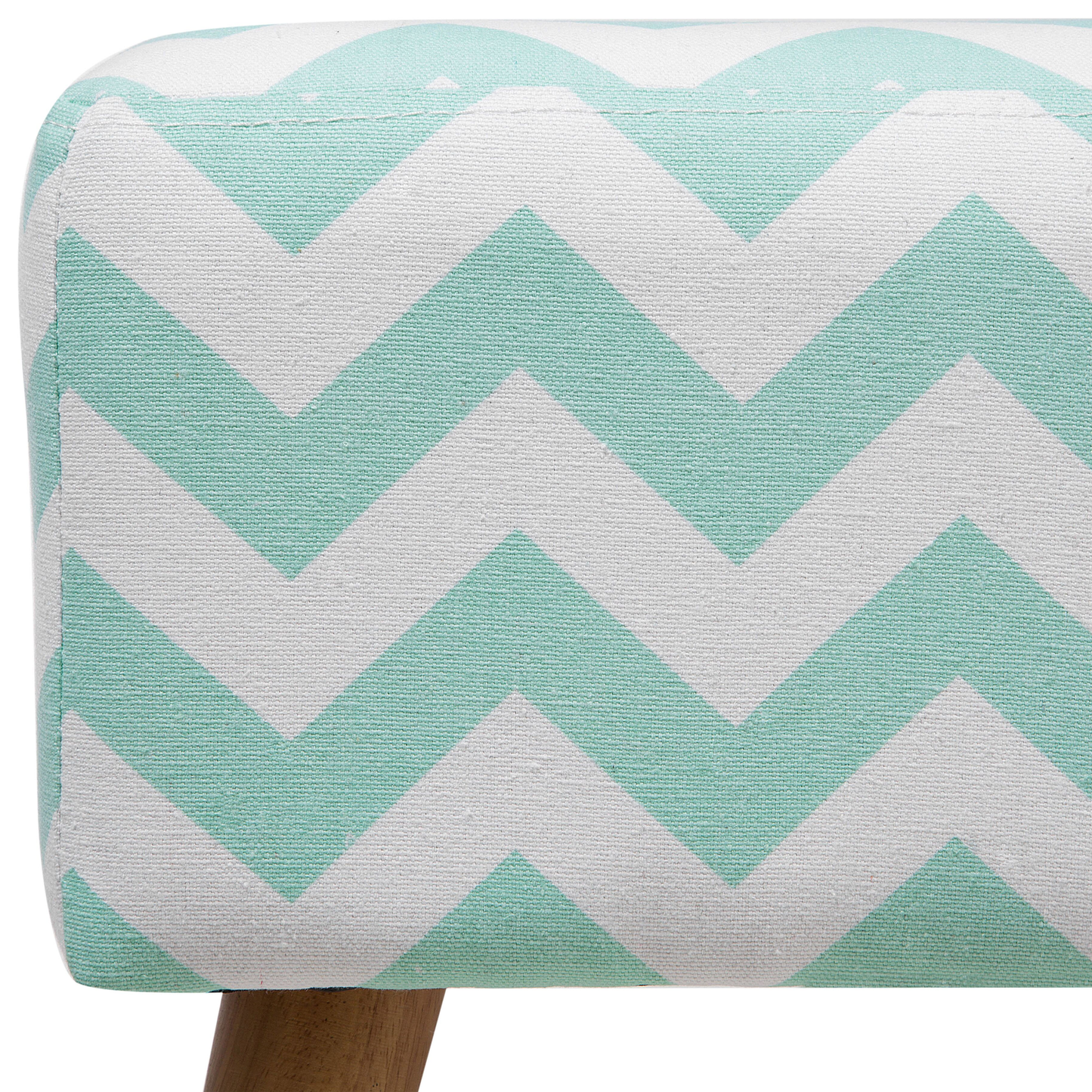 Hocker Polsterbezug / Gummibaumholz mintgrün MANTEO