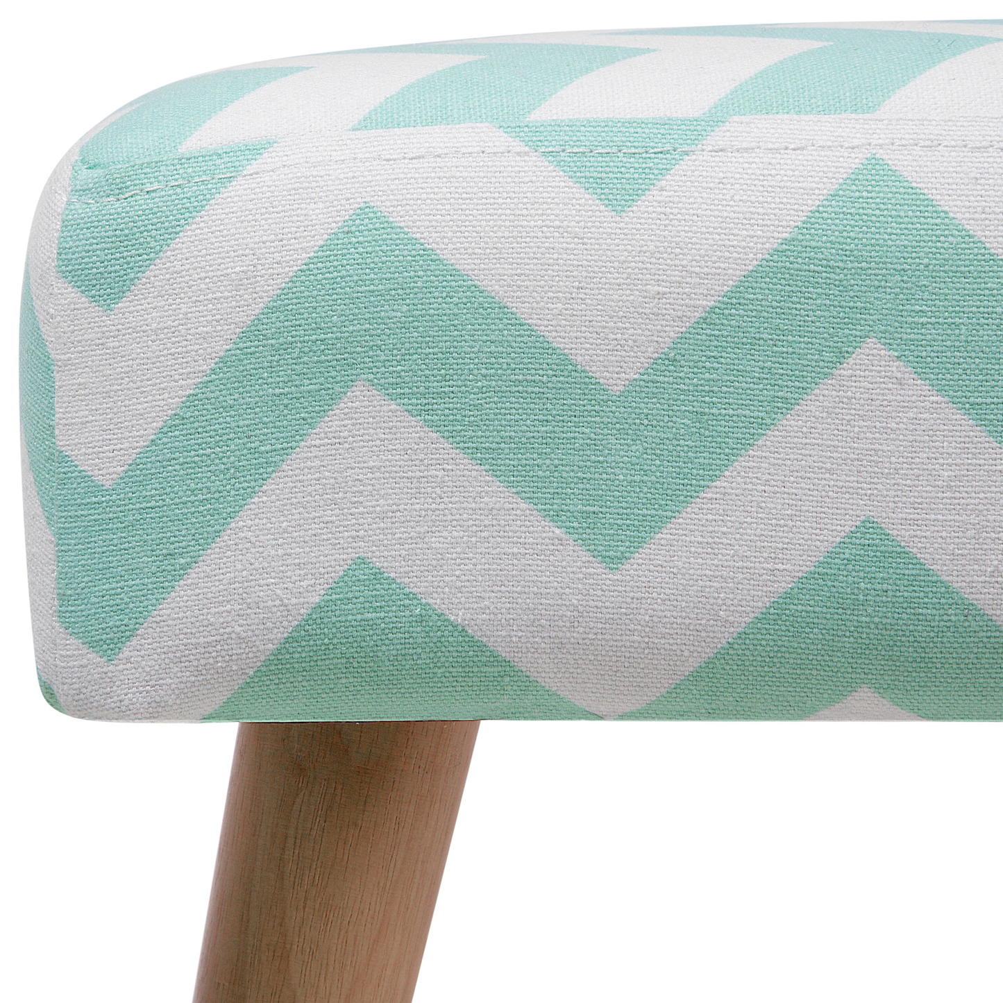 Hocker Polsterbezug / Gummibaumholz mintgrün OSAGE