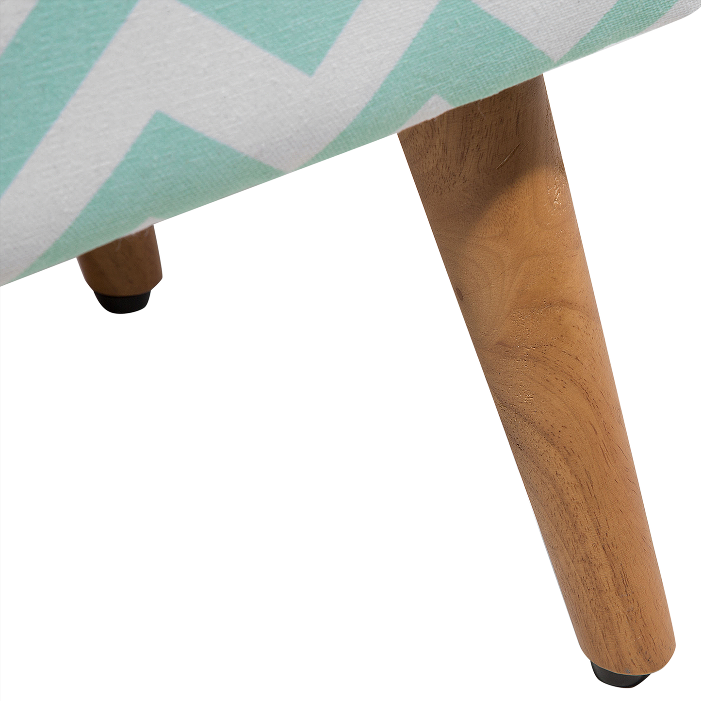 Hocker Polsterbezug / Gummibaumholz mintgrün OSAGE