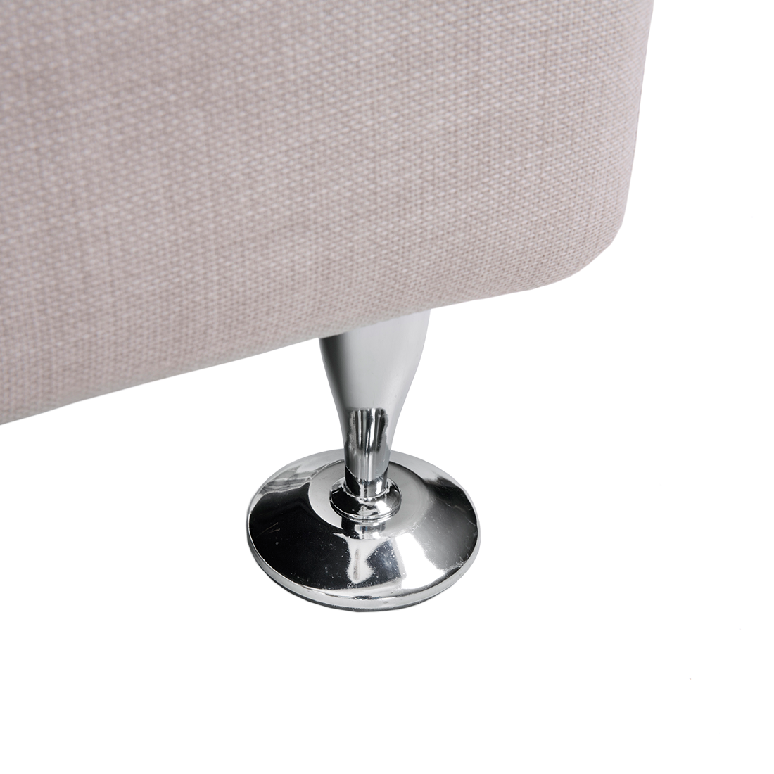 7-Sitzer Sofa beige halbrund mit Ottomane ROTUNDE