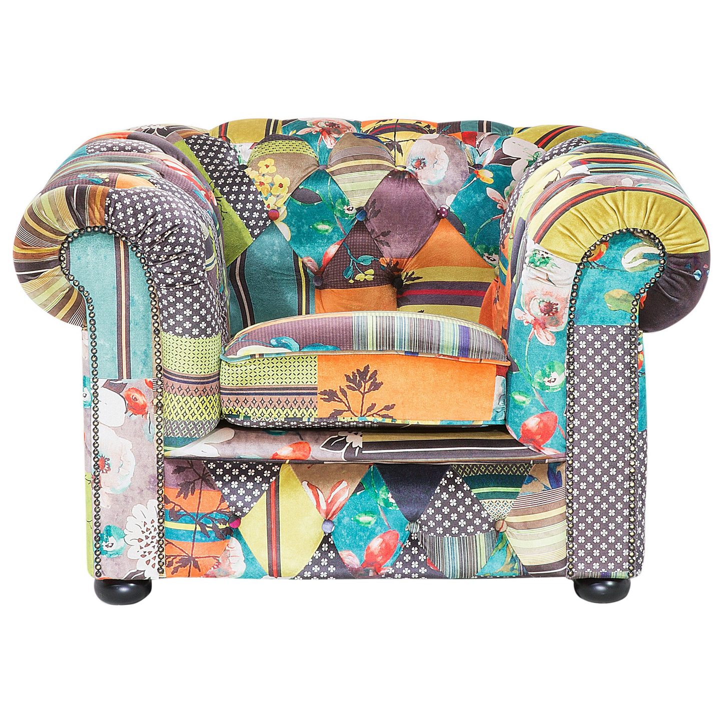 Sessel CHESTERFIELD Stoff Hellgrün