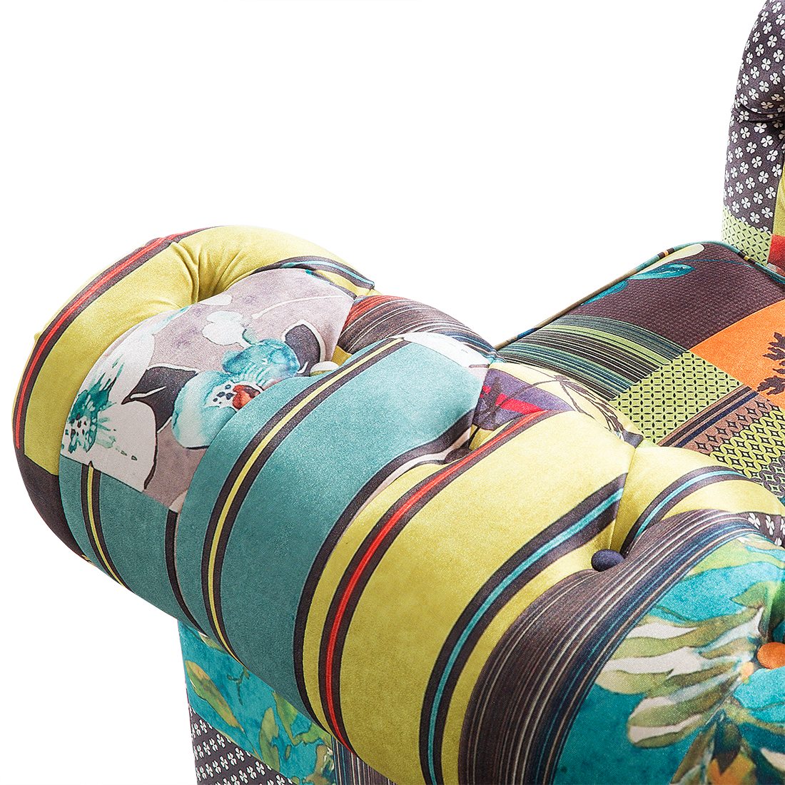 Sessel CHESTERFIELD Stoff Hellgrün