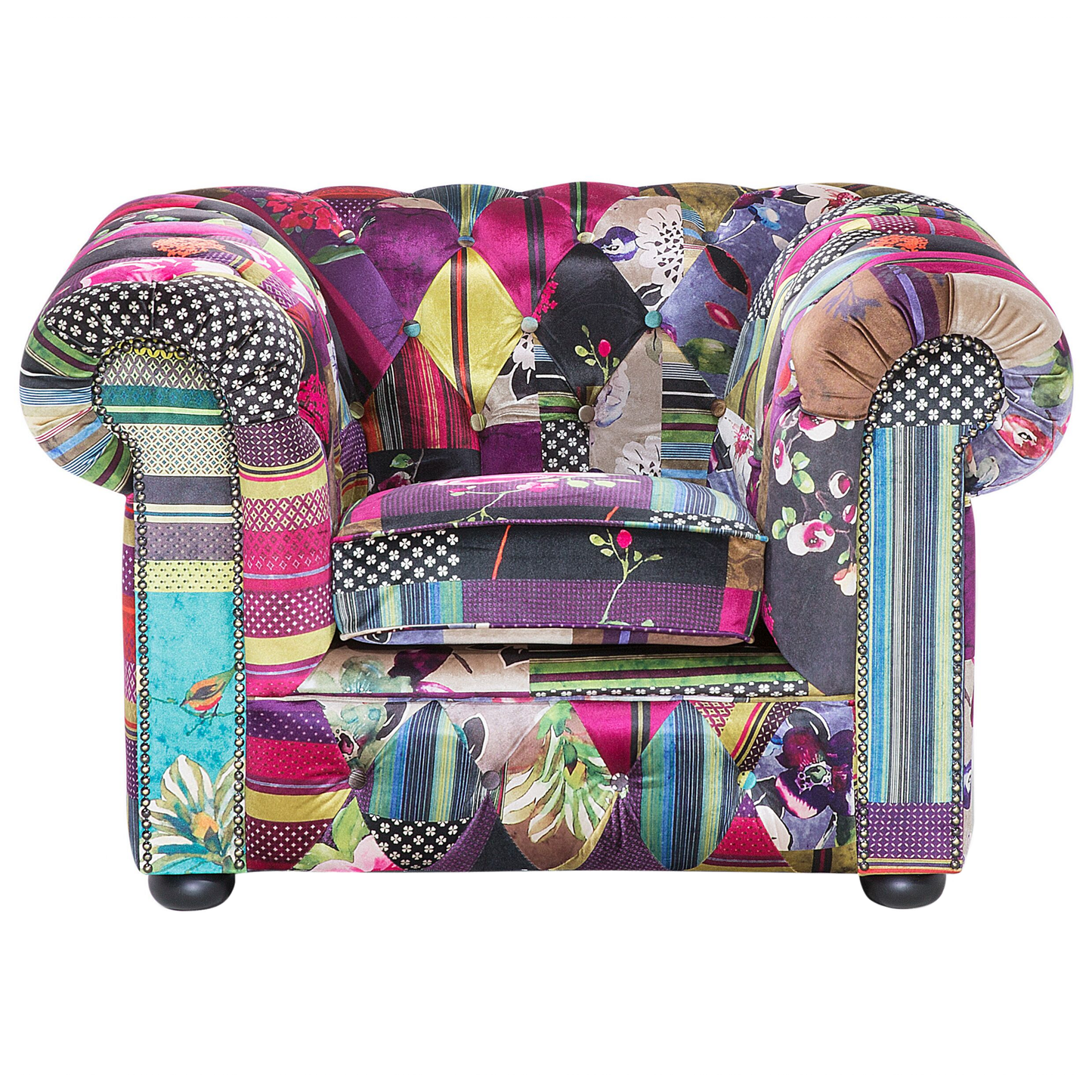 Sessel CHESTERFIELD Stoff Violett