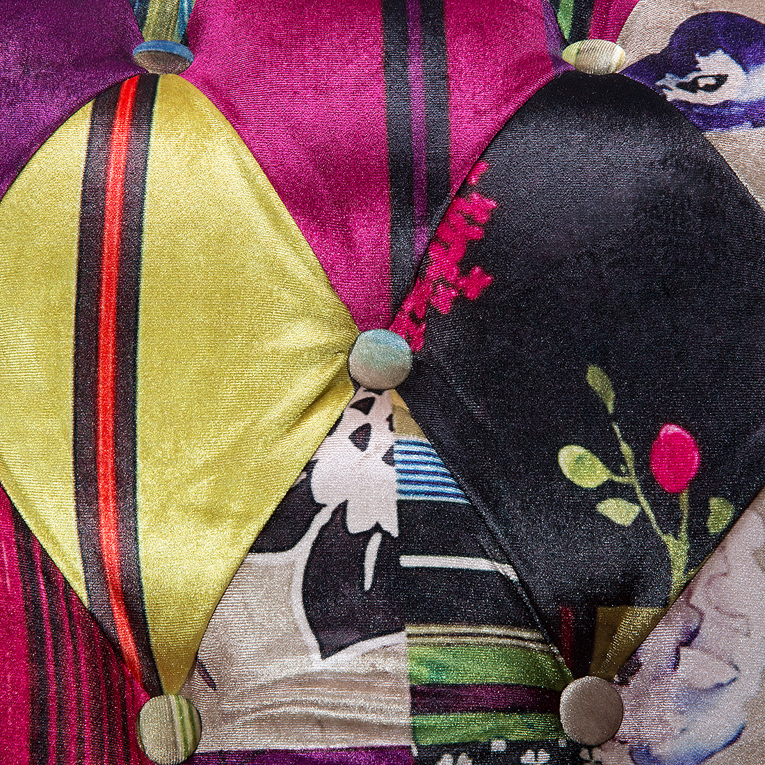 Sessel CHESTERFIELD Stoff Violett