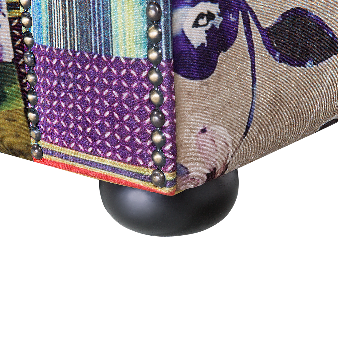 Sessel CHESTERFIELD Stoff Violett