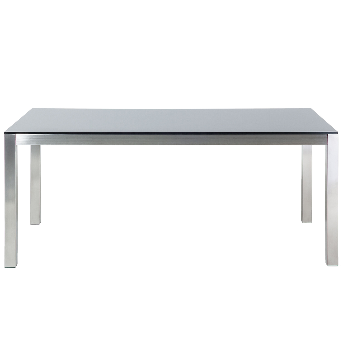 Gartentisch GROSSETO 180 cm 90 cm Sicherheitsglas Schwarz
