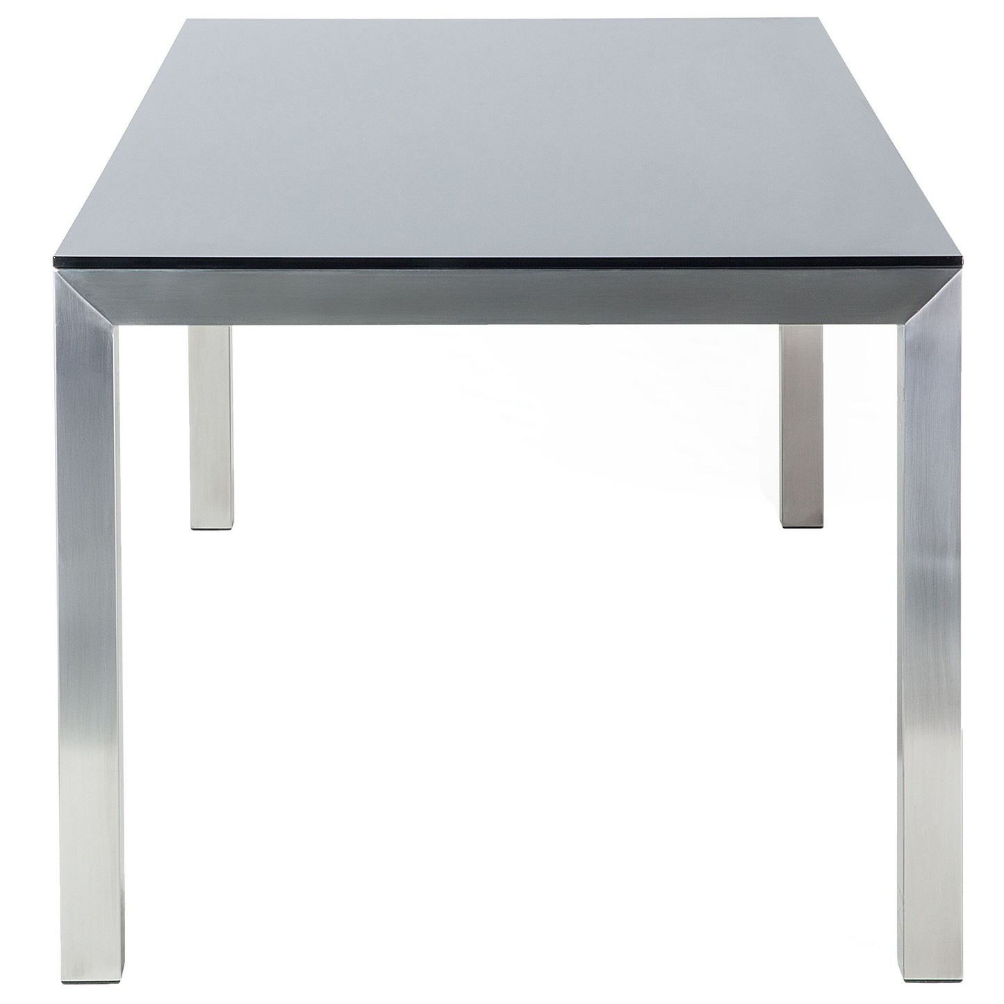 Gartentisch GROSSETO 180 cm 90 cm Sicherheitsglas Schwarz