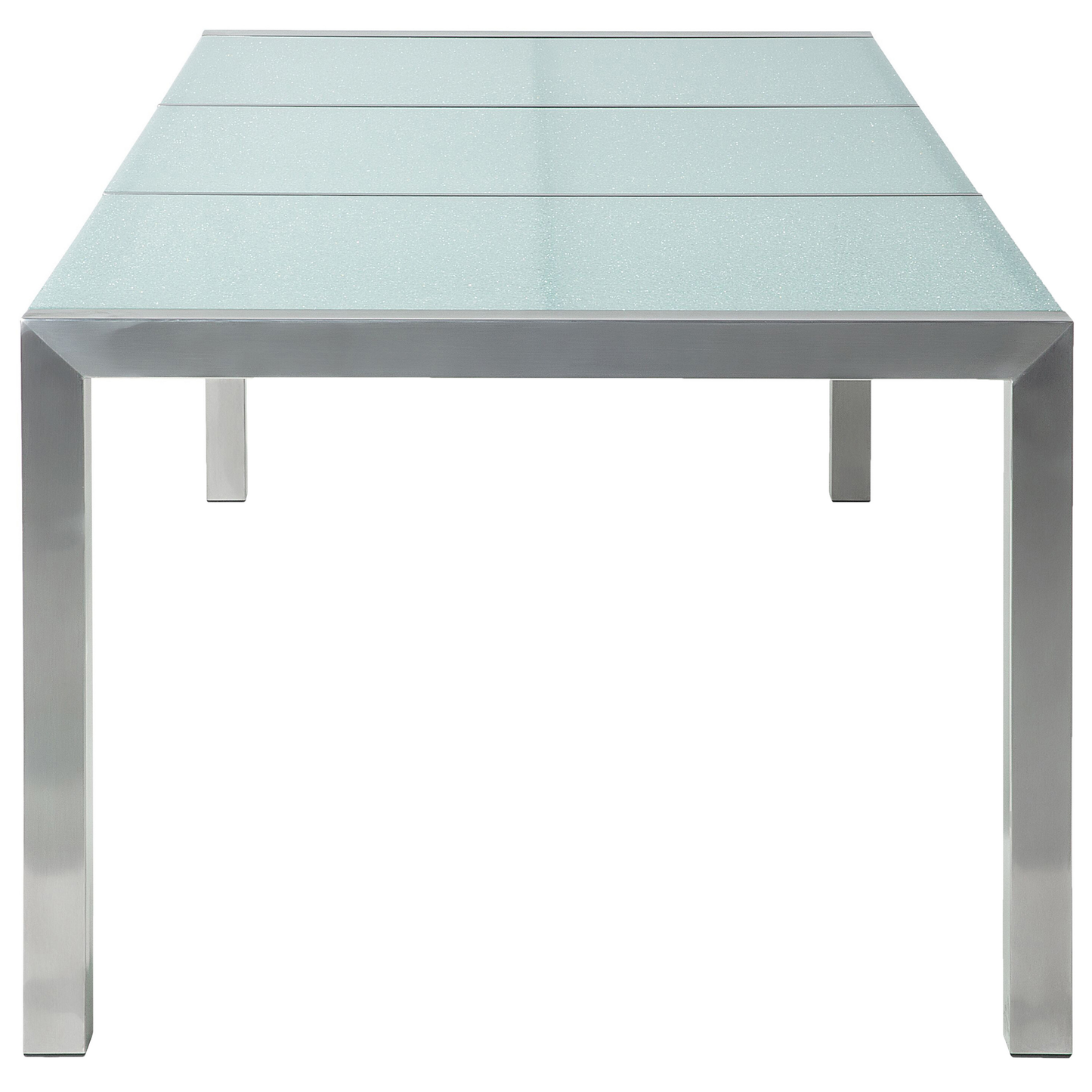 Gartentisch GROSSETO 220 cm 100 cm Crashglas Transparent