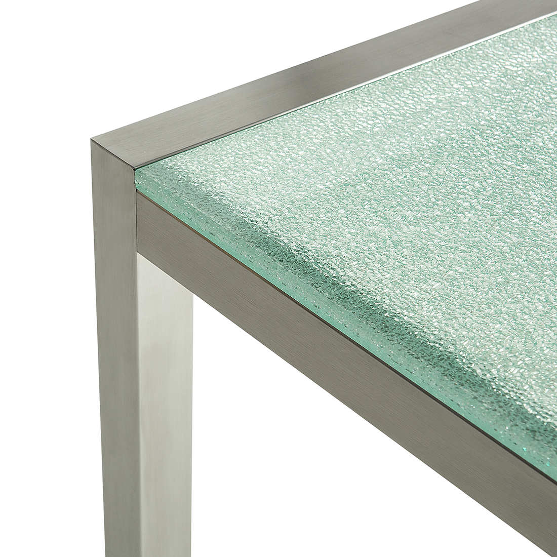Gartentisch GROSSETO 220 cm 100 cm Crashglas Transparent
