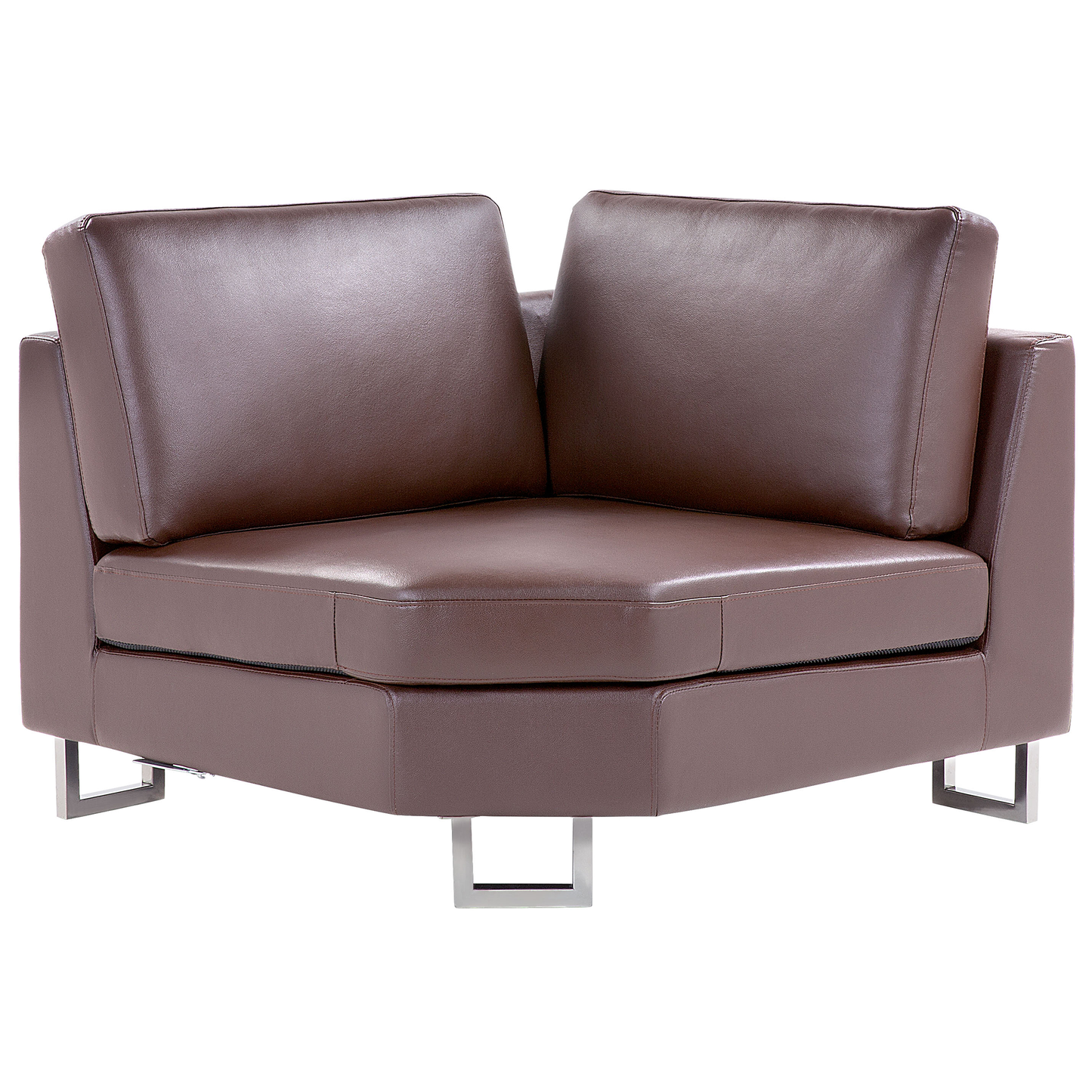 6-Sitzer Ecksofa Leder braun rechtsseitig STOCKHOLM