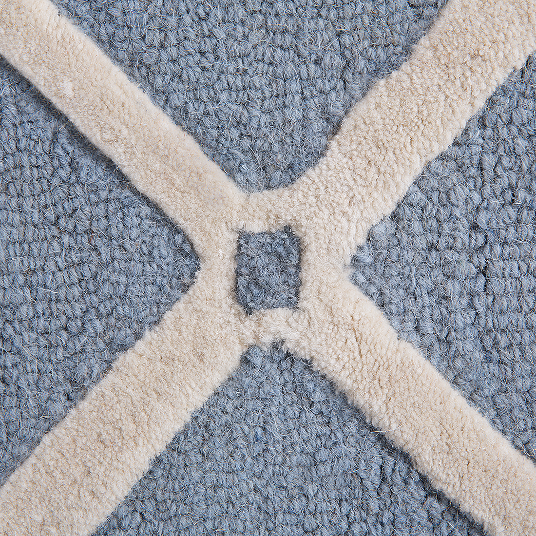 Teppich Wolle hellblau 160 x 230 cm marokkanisches Muster Kurzflor DALI