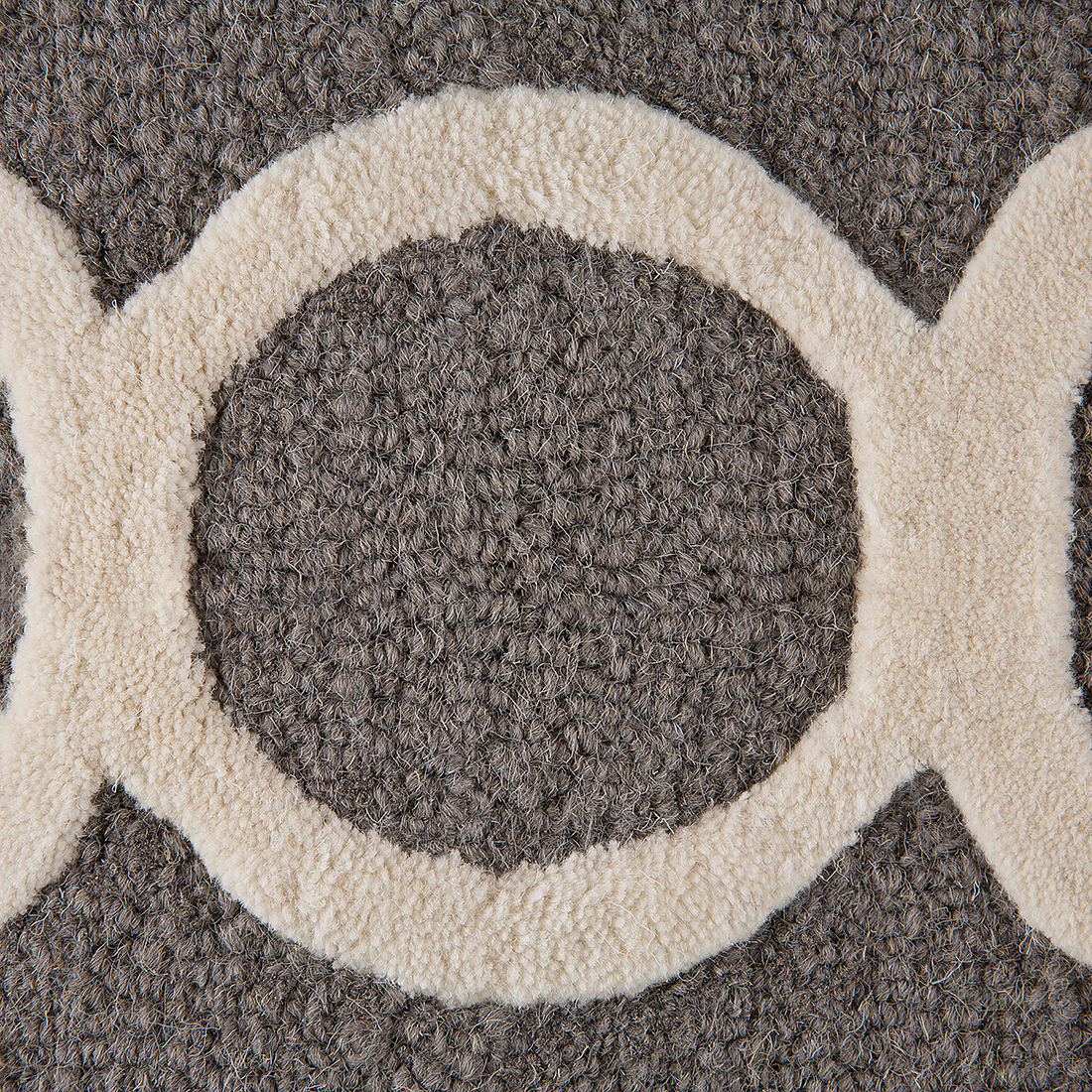 Teppich Wolle grau 160 x 230 cm marokkanisches Muster Kurzflor ZILE