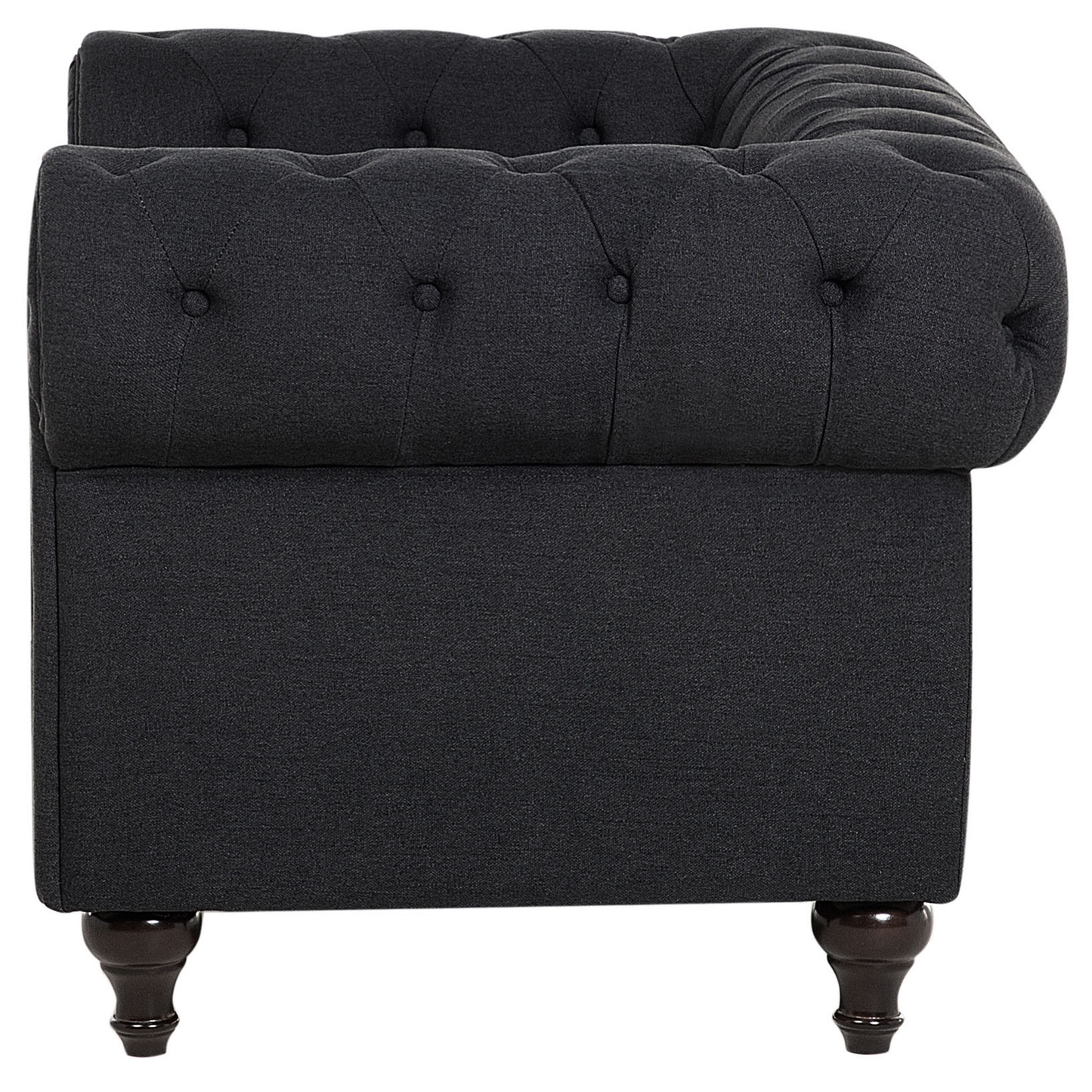 Sessel CHESTERFIELD Stoff Graphitgrau