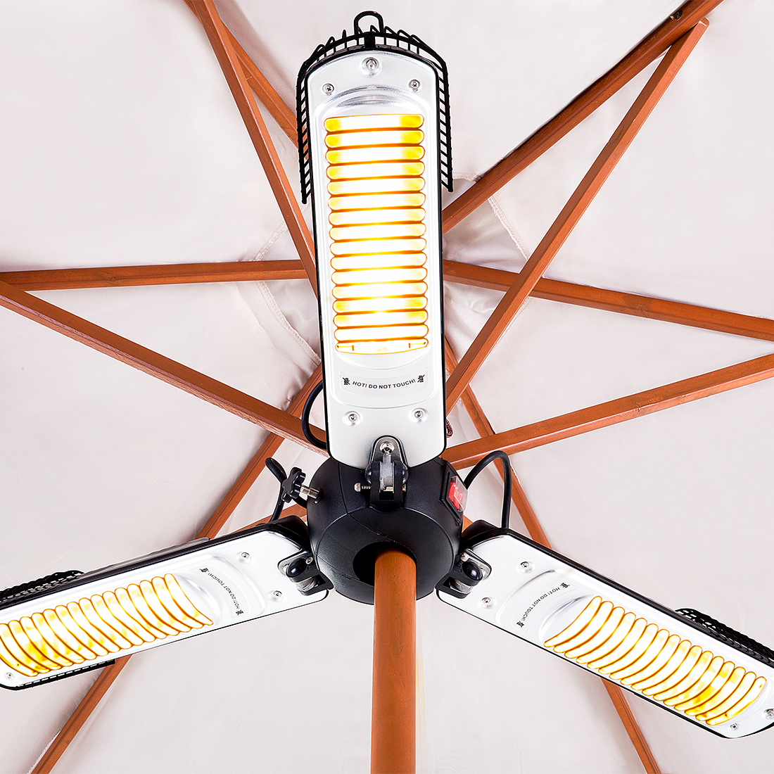 Terrassenstrahler STROMBOLI 2'000 W Schwarz