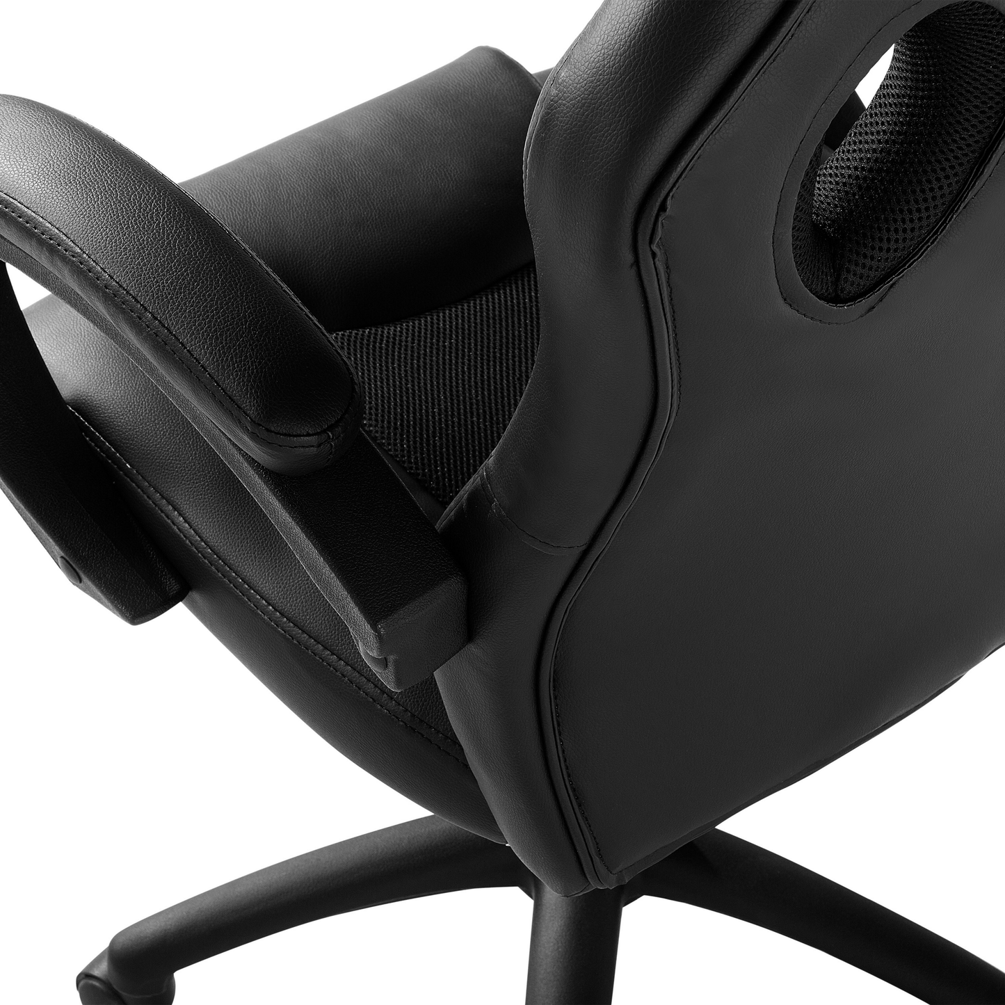 Bürostuhl drehbar FIGHTER Kunstleder Schwarz