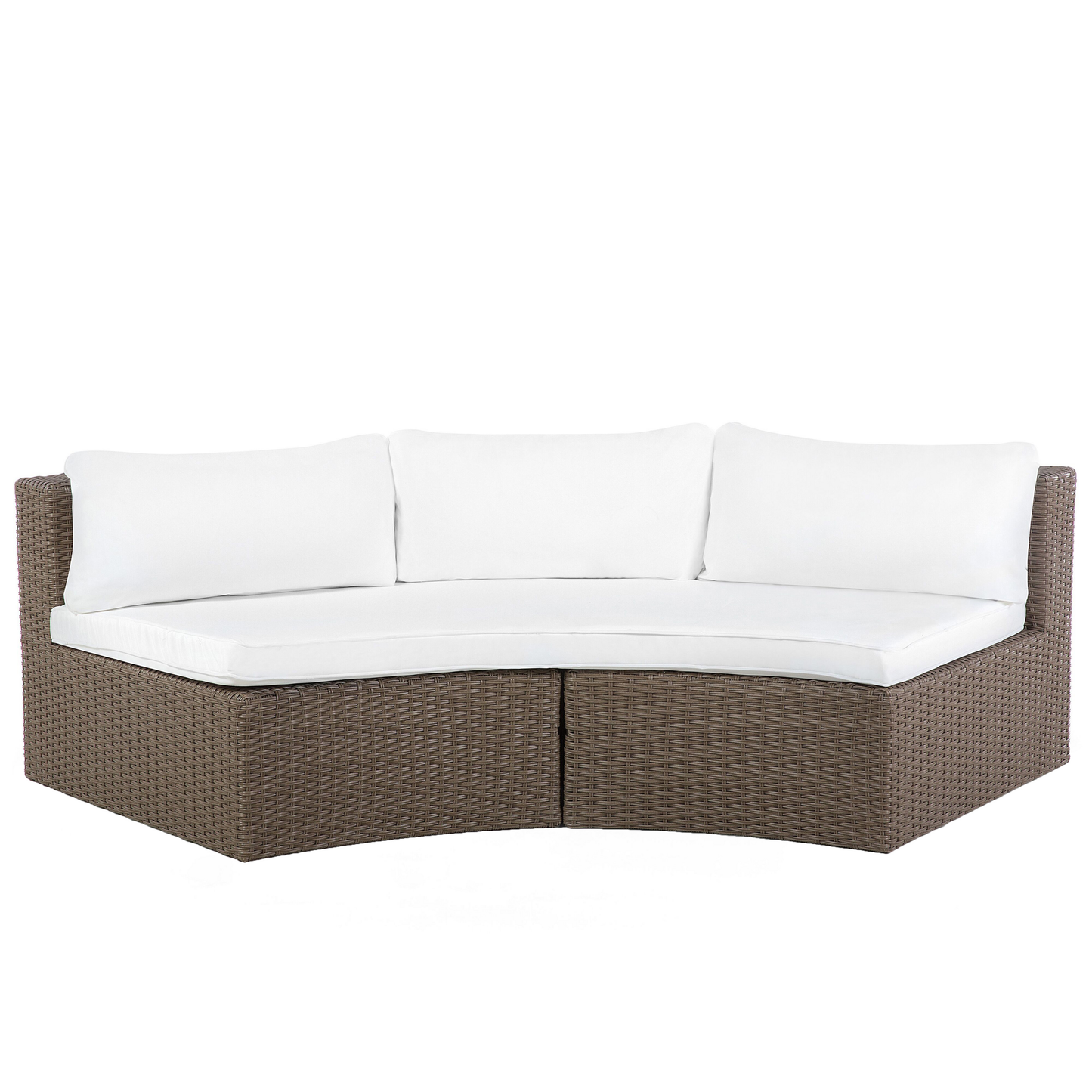 Lounge Set mit Tisch 9-Sitzer SEVERO Polyrattan Braun