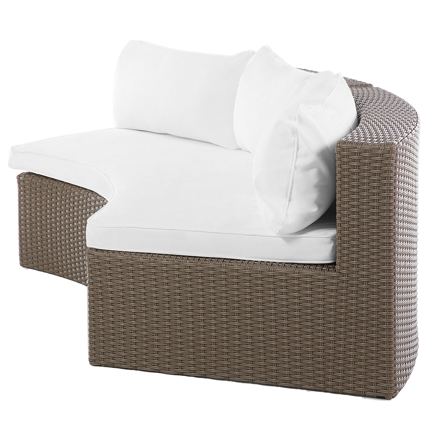 Lounge Set mit Tisch 9-Sitzer SEVERO Polyrattan Braun