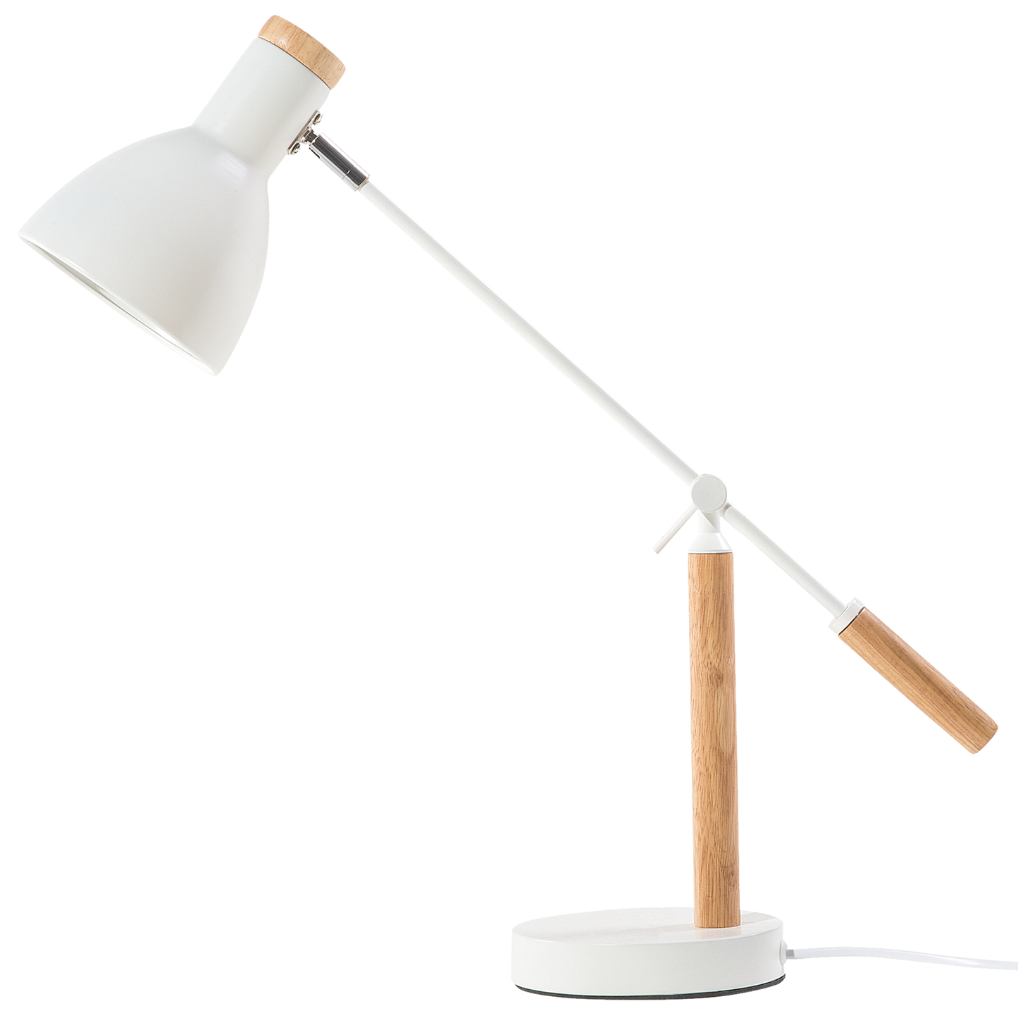 Schreibtischlampe PECKOS verstellbar Metall Weiss