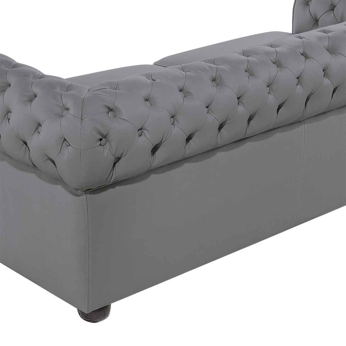 Sofa Leder grau CHESTERFIELD