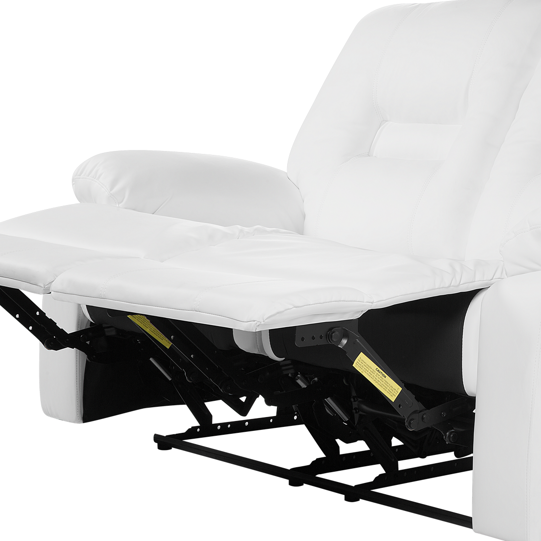 2-Sitzer Sofa Kunstleder weiss verstellbar BERGEN