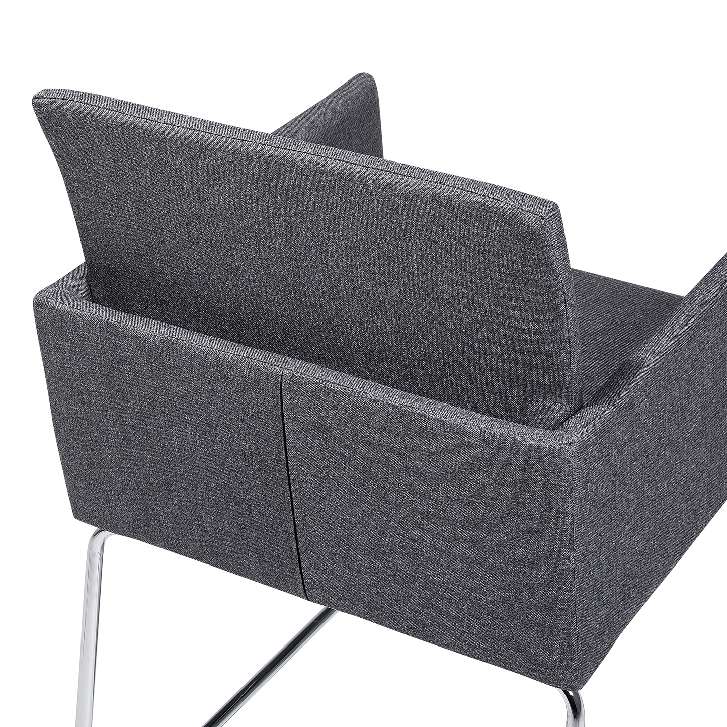 Esszimmerstuhl 2er Set Stoff Dunkelgrau GOMEZ