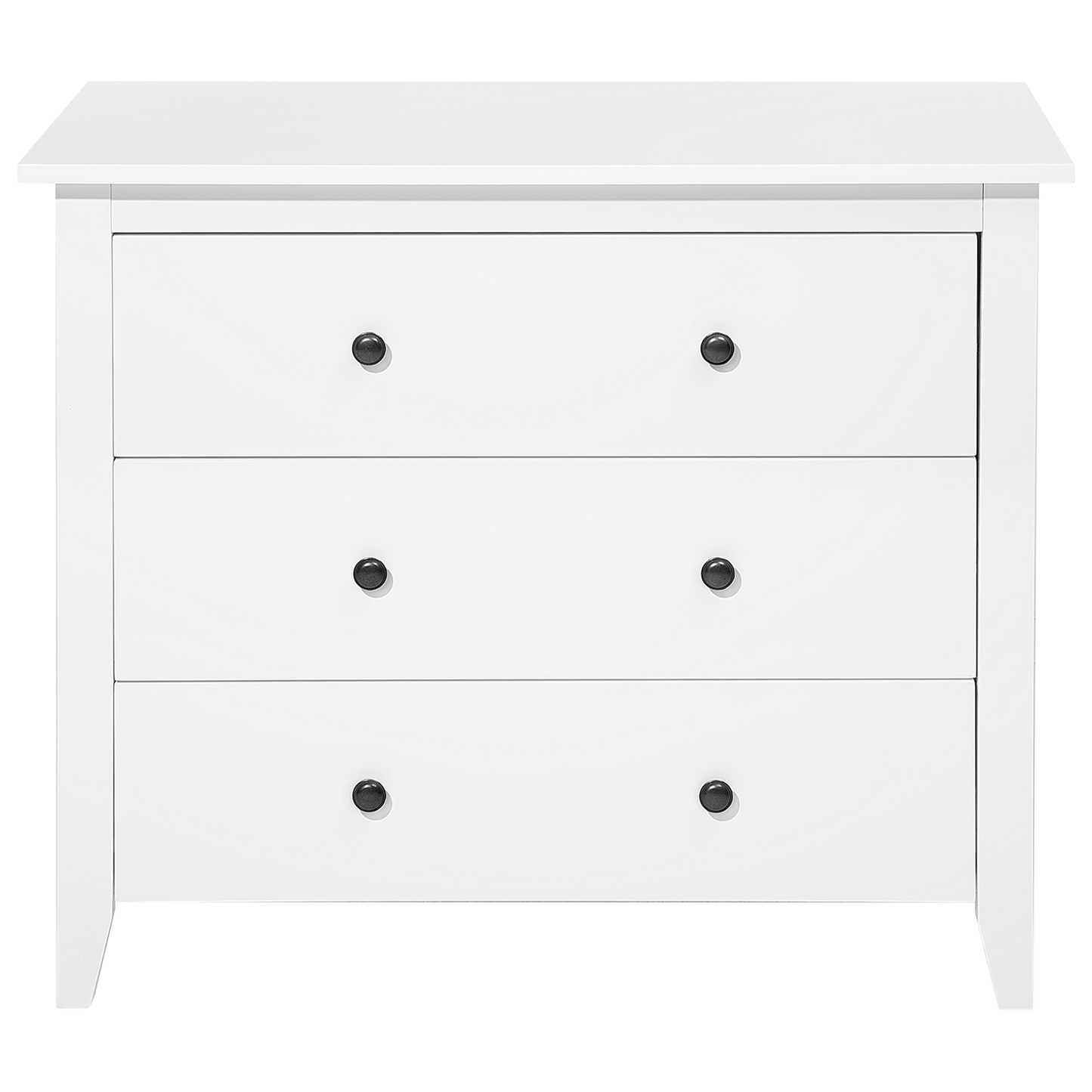 Kommode mit 3 Schubladen TORRANCE 80 cm Weiss