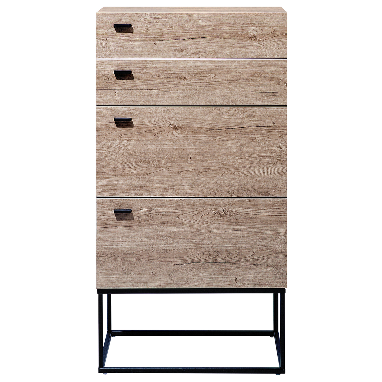 Kommode mit 4 Schubladen ACRA 106 cm Hellbraun