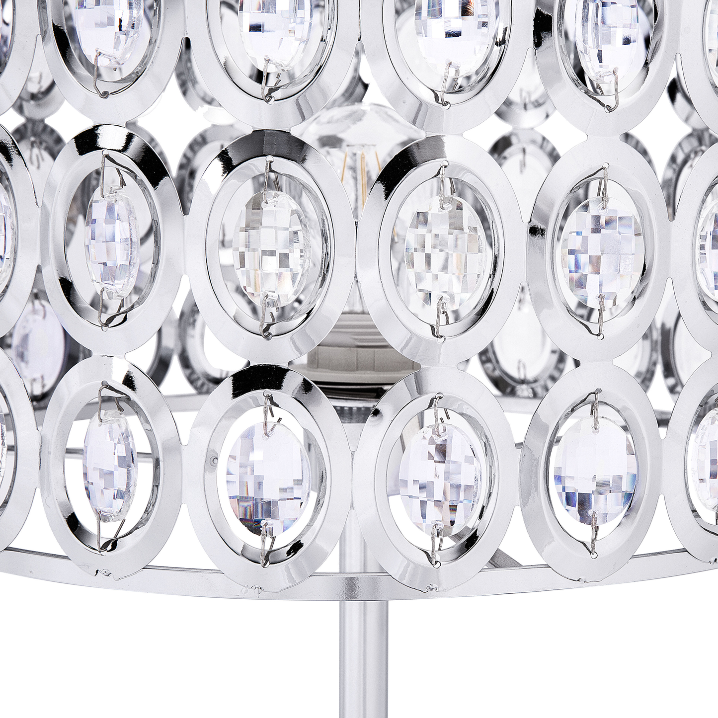 Stehlampe TENNA Kristall Silber
