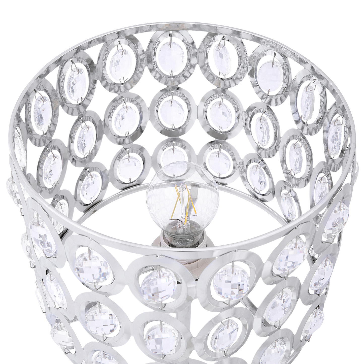 Tischleuchte TENNA Kristall Silber