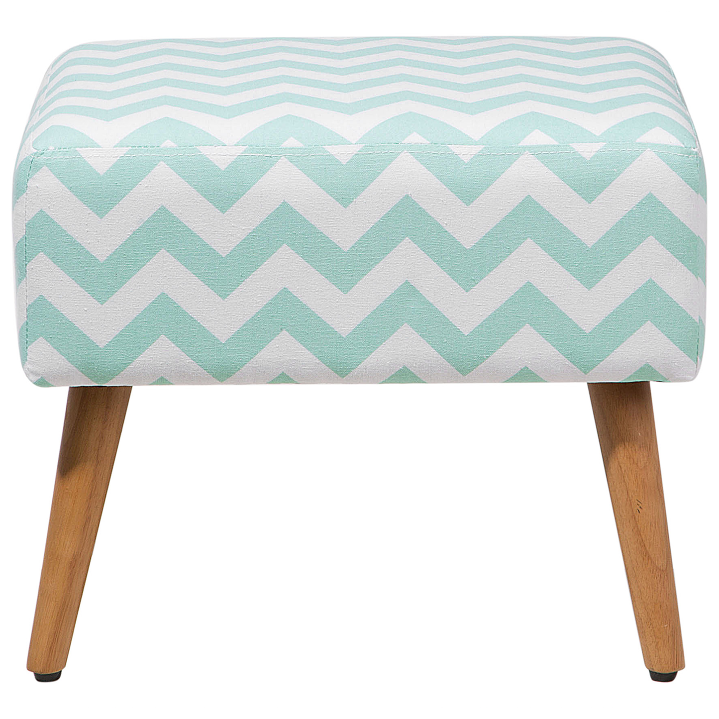 Hocker Polsterbezug / Gummibaumholz mintgrün MANTEO