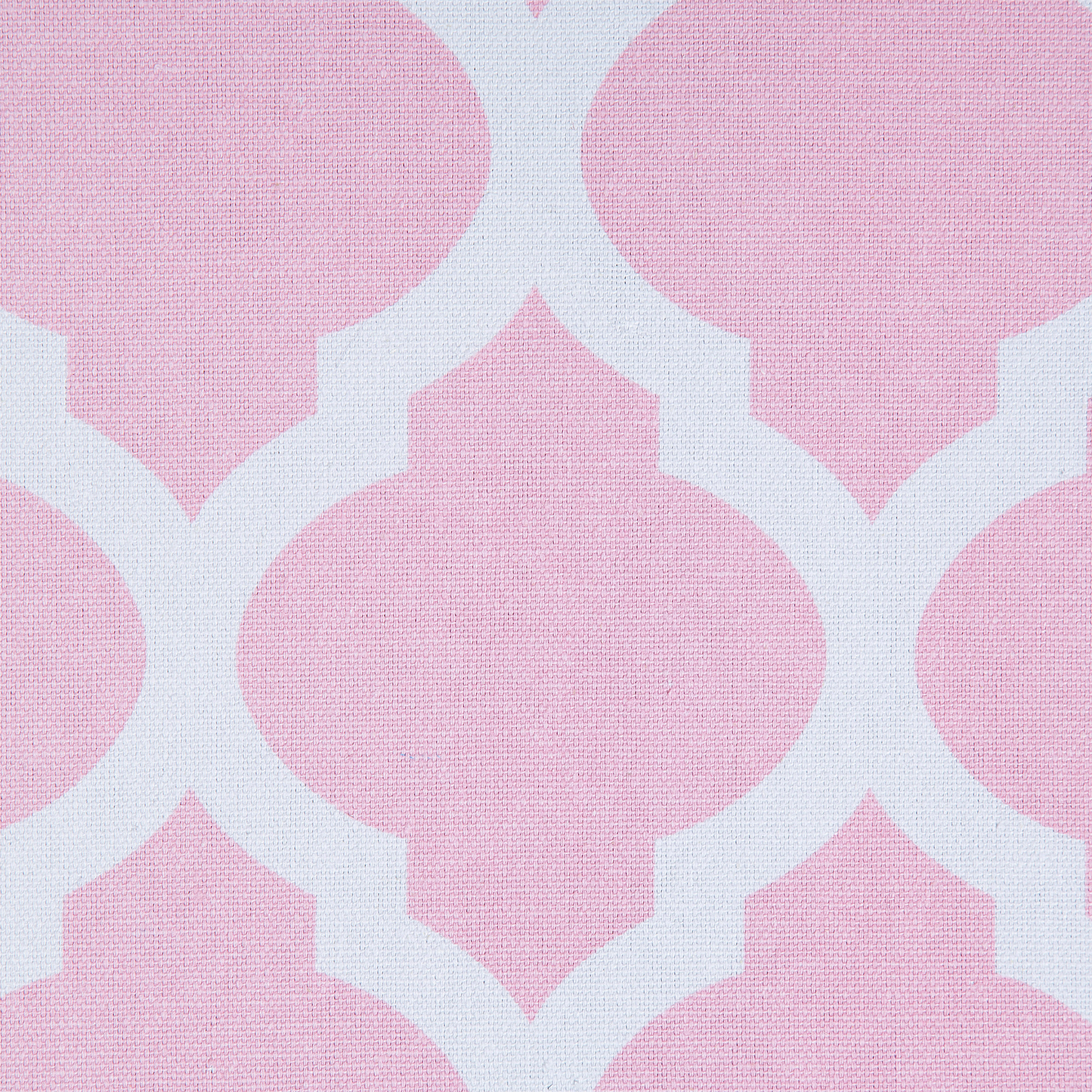 Hocker mit Deckel rosa-weiss ⌀ 35 cm TUNICA