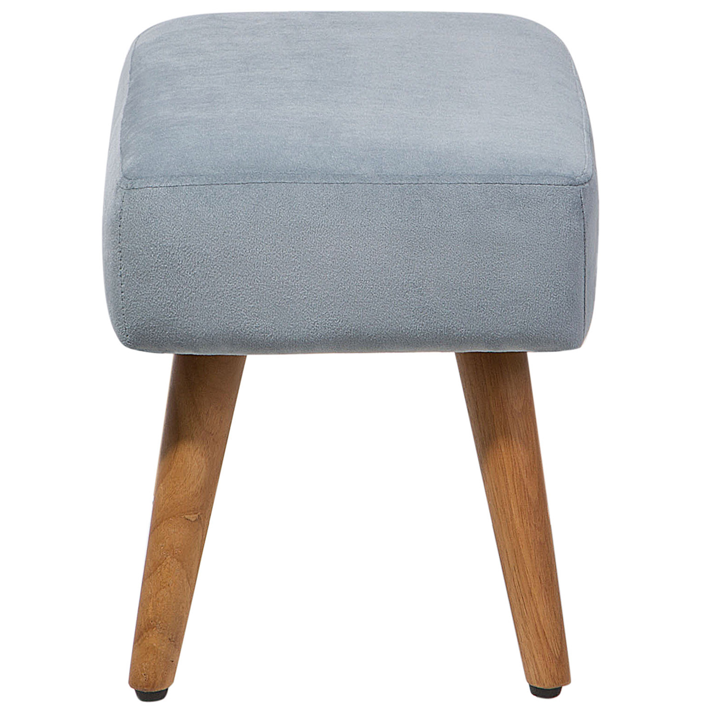 Hocker Samtstoff / Gummibaumholz grau TAKOMA