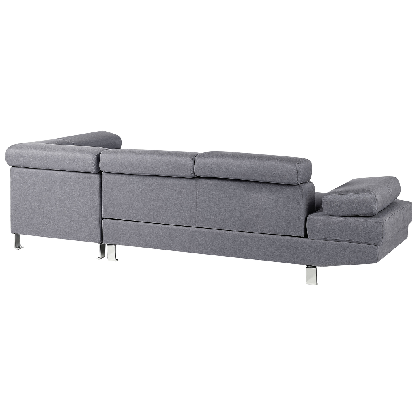 5-Sitzer Ecksofa grau linksseitig NORREA