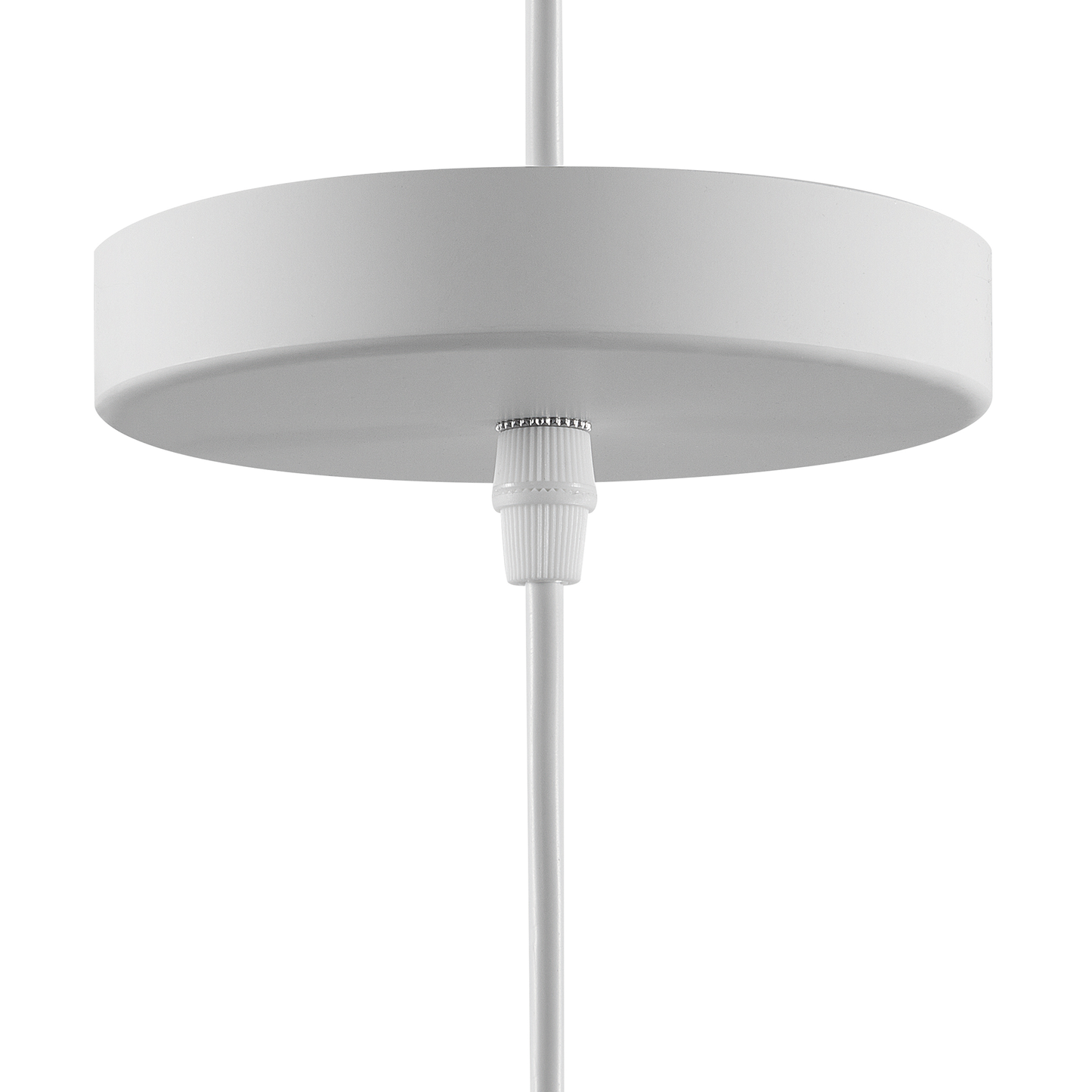 Hängelampe weiss / silber Kegelform TAGUS