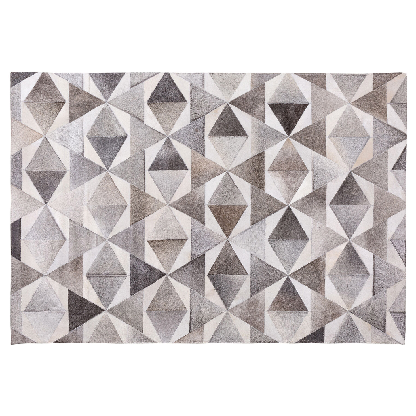 Teppich Kuhfell grau 140 x 200 cm Patchwork Kurzflor ALAKA