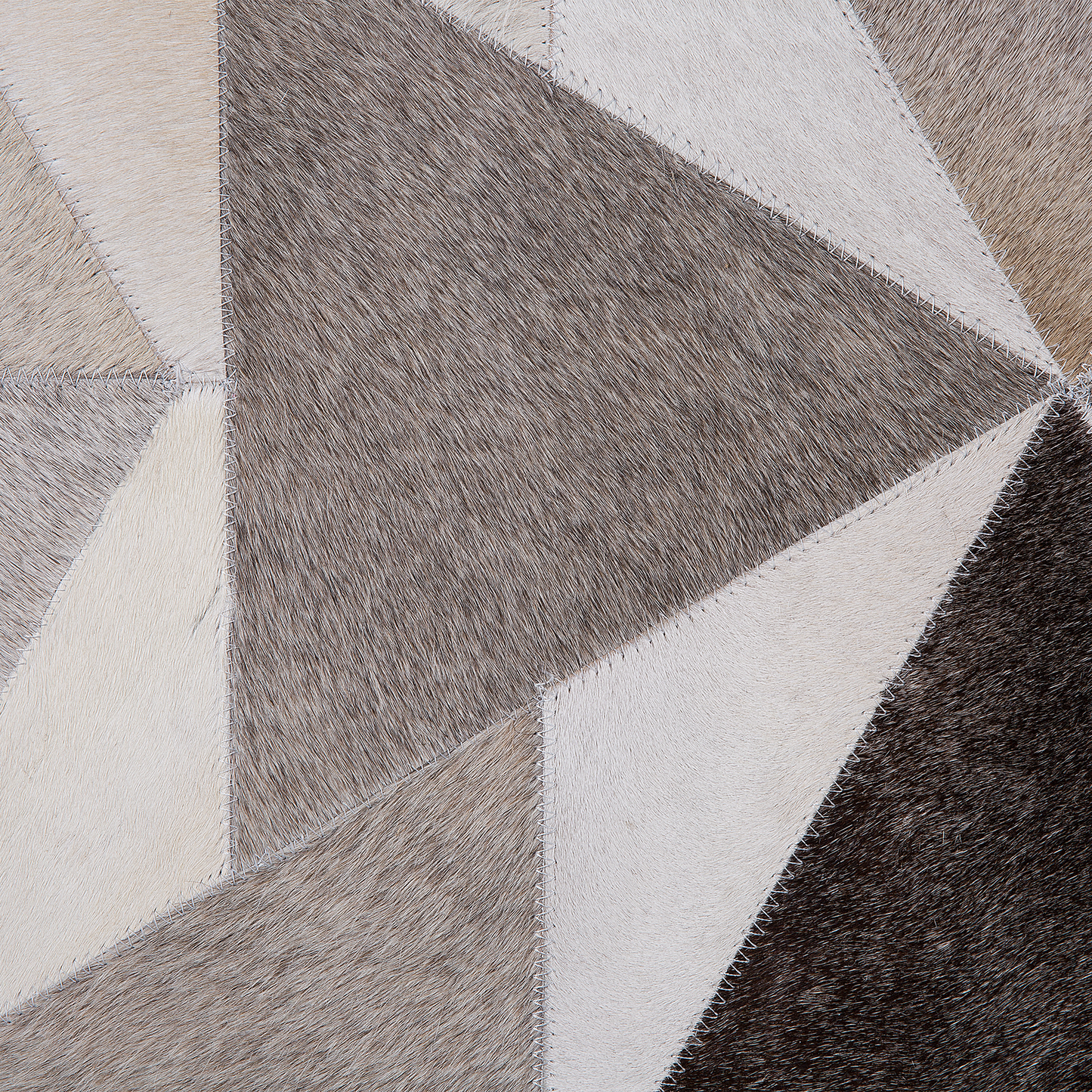 Teppich Kuhfell grau 140 x 200 cm Patchwork Kurzflor ALAKA