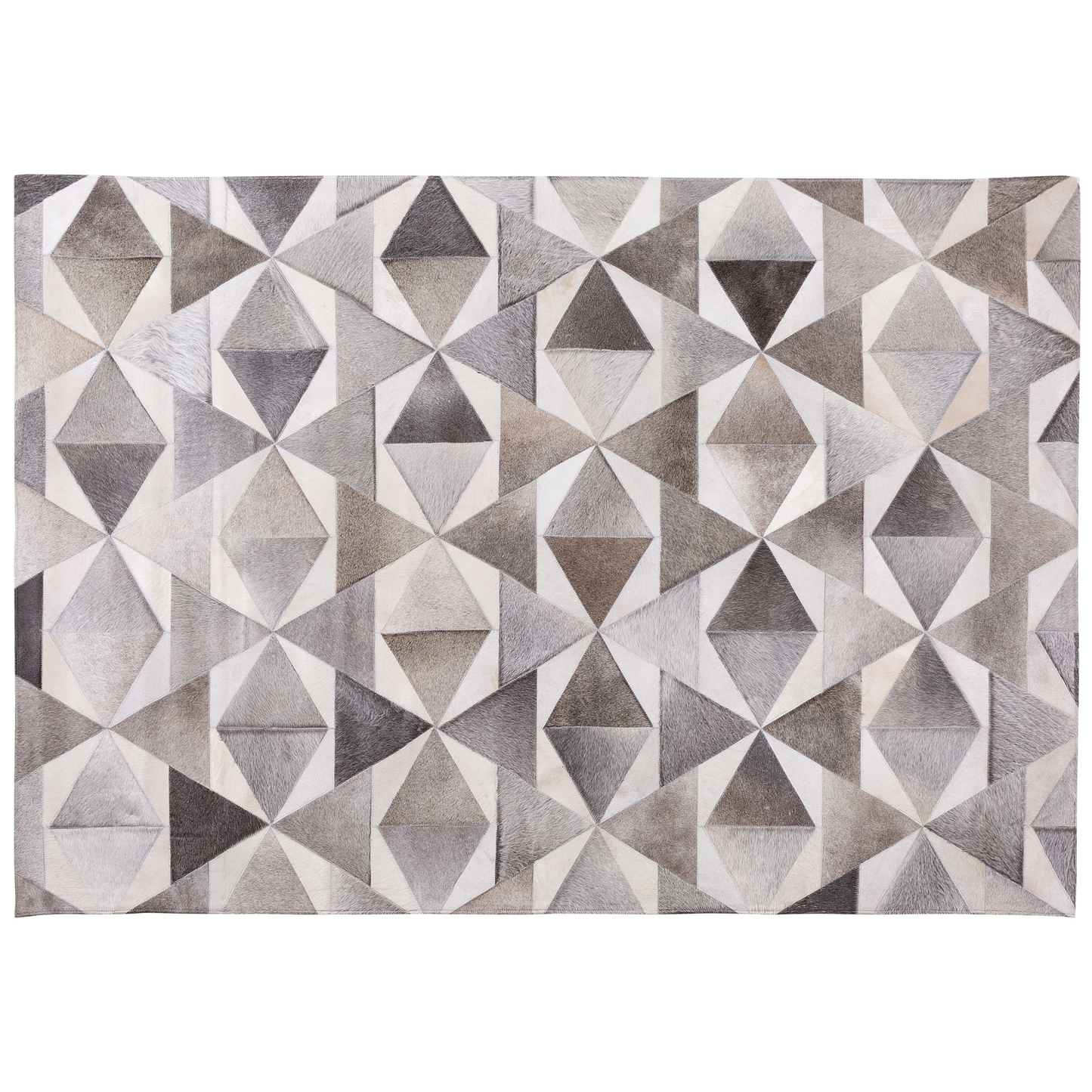 Teppich Kuhfell grau 160 x 230 cm Patchwork Kurzflor ALAKA